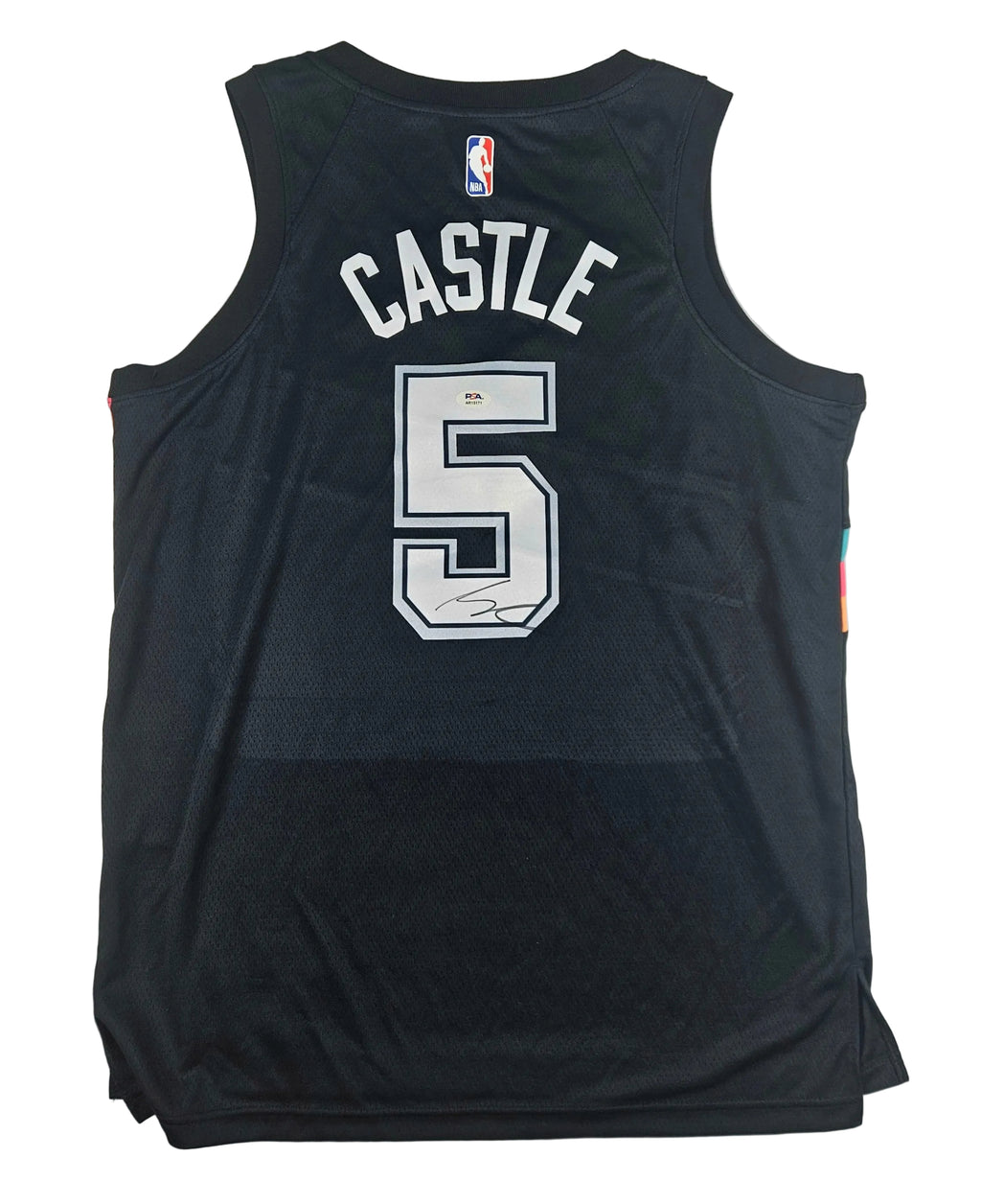 Stephon Castle Signed Autographed San Antonio Spurs Jersey PSA Certified