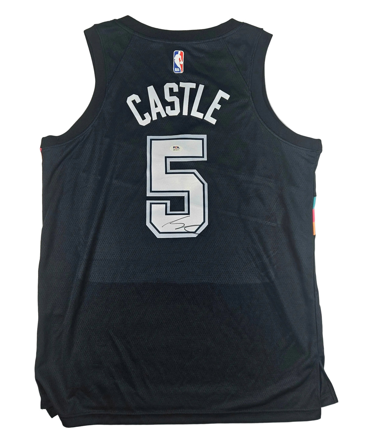 Stephon Castle Signed Autographed San Antonio Spurs Jersey PSA Certified