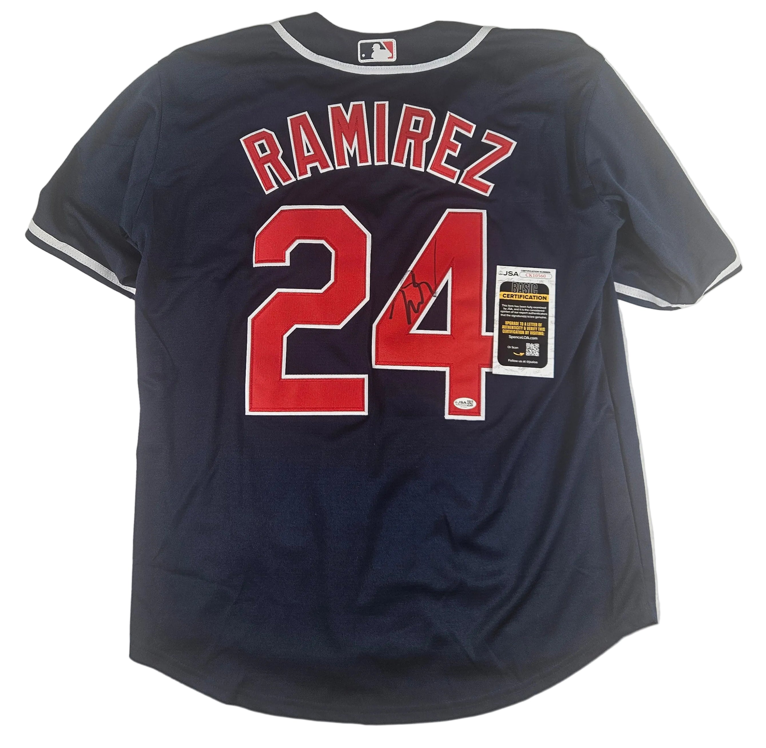 Manny Ramirez Signed Autographed Cleveland Indians Jersey JSA COA