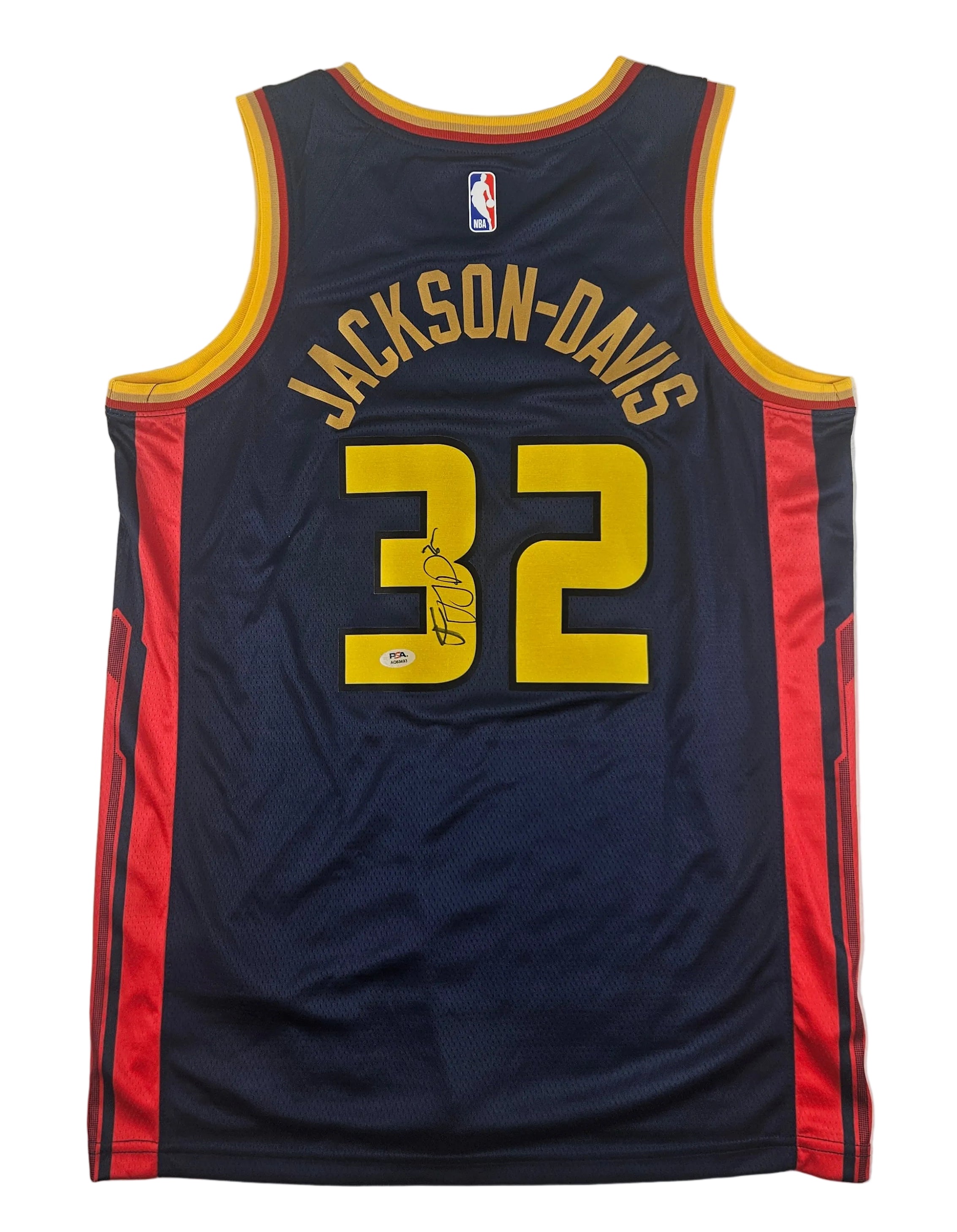 Trayce Jackson-Davis Signed Autographed Golden State Warriors Jersey PSA Certified