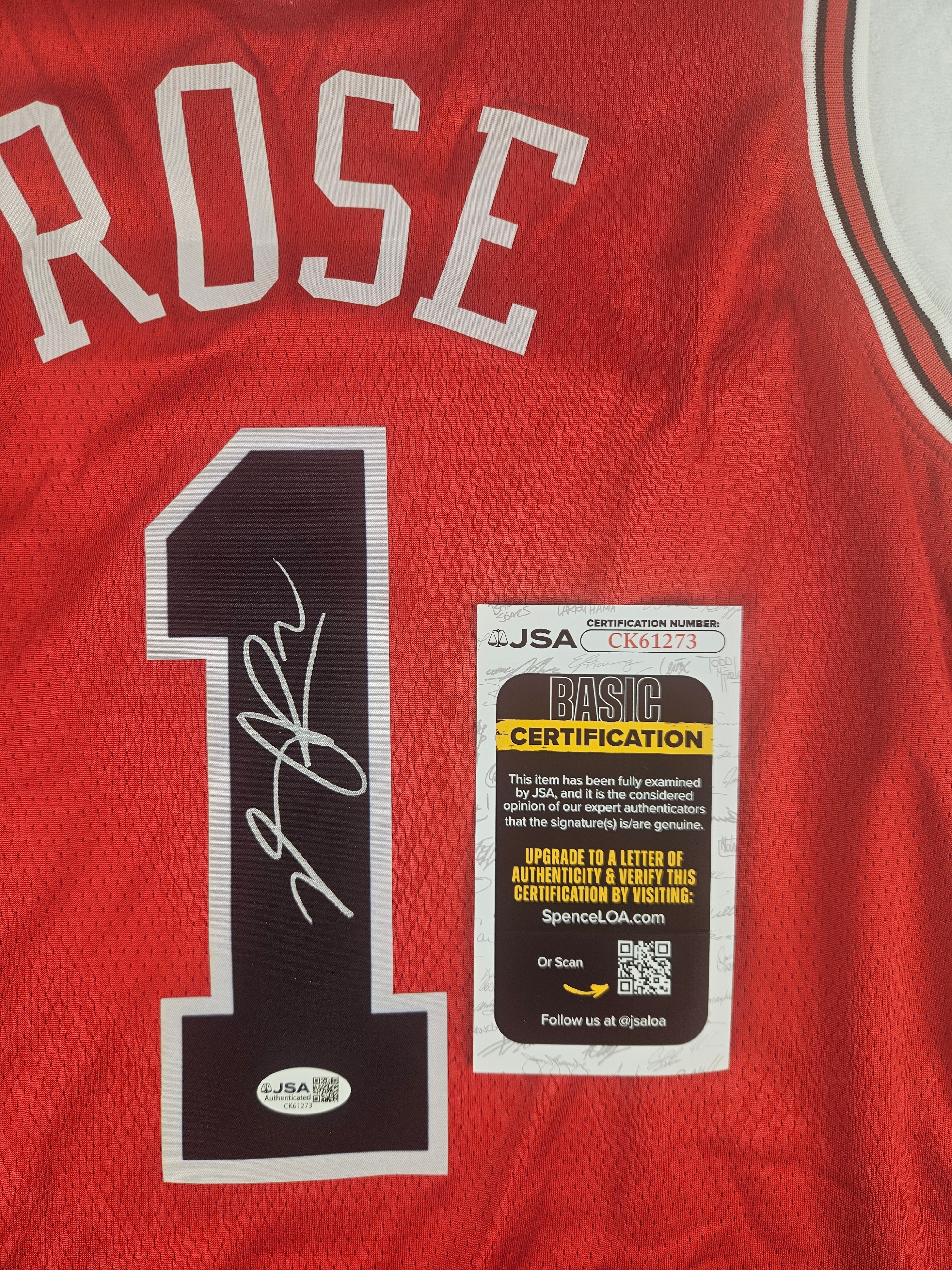 Derrick Rose Signed Autographed Chicago Bulls Jersey JSA COA