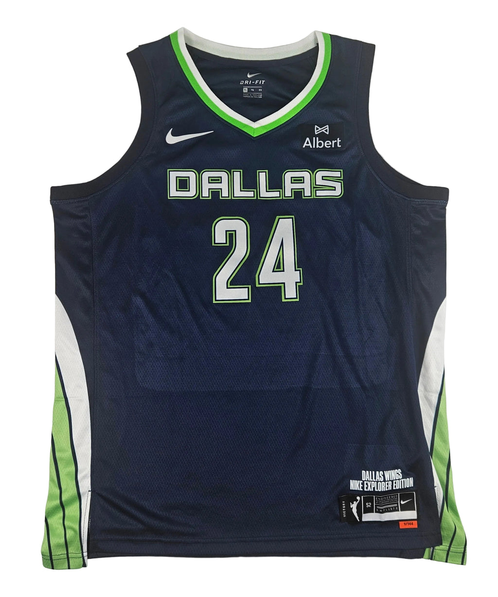 Arike Ogunbowale Signed Autographed Dallas Wings Blue Jersey PSA Certified