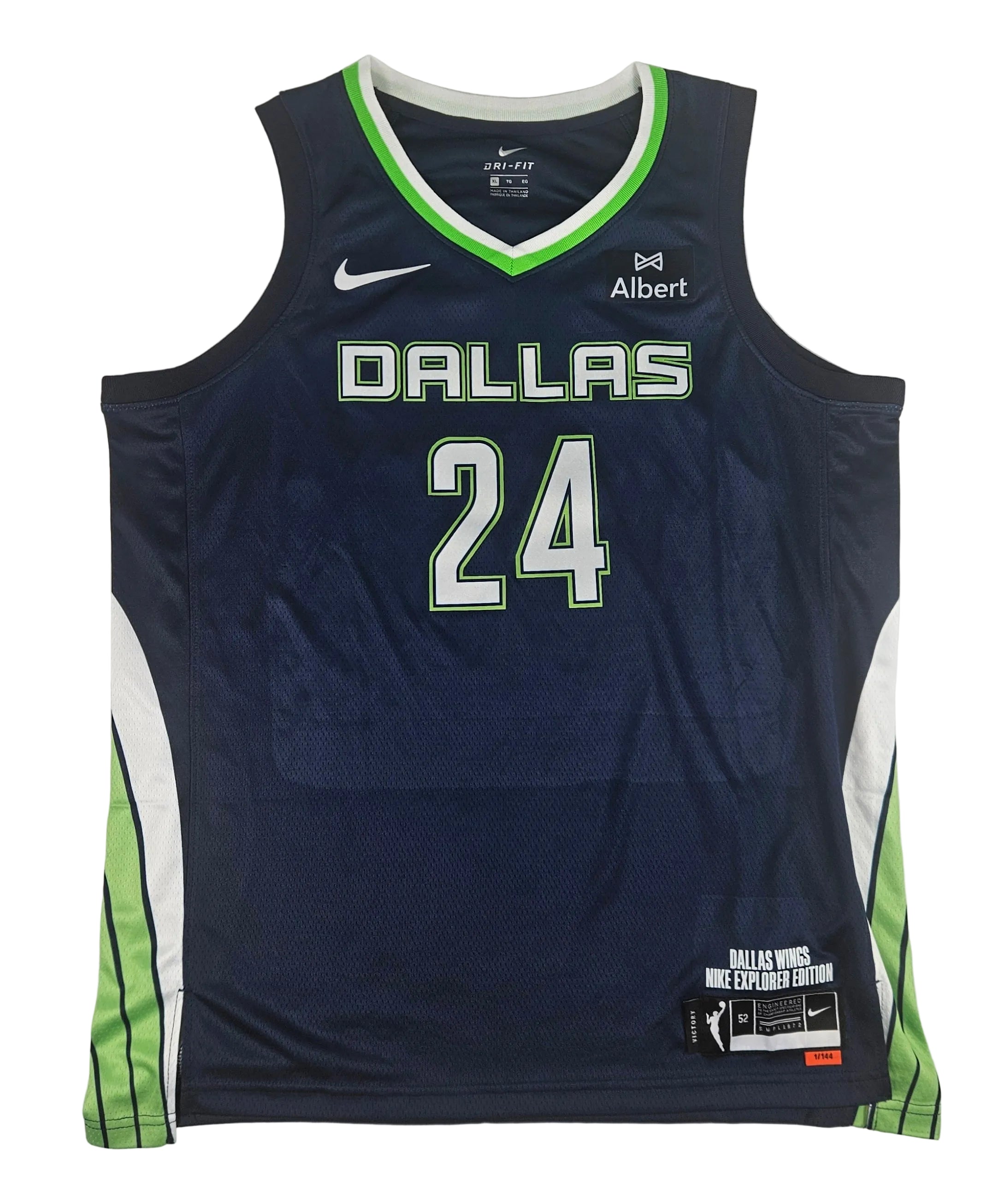 Arike Ogunbowale Signed Autographed Dallas Wings Blue Jersey PSA Certified