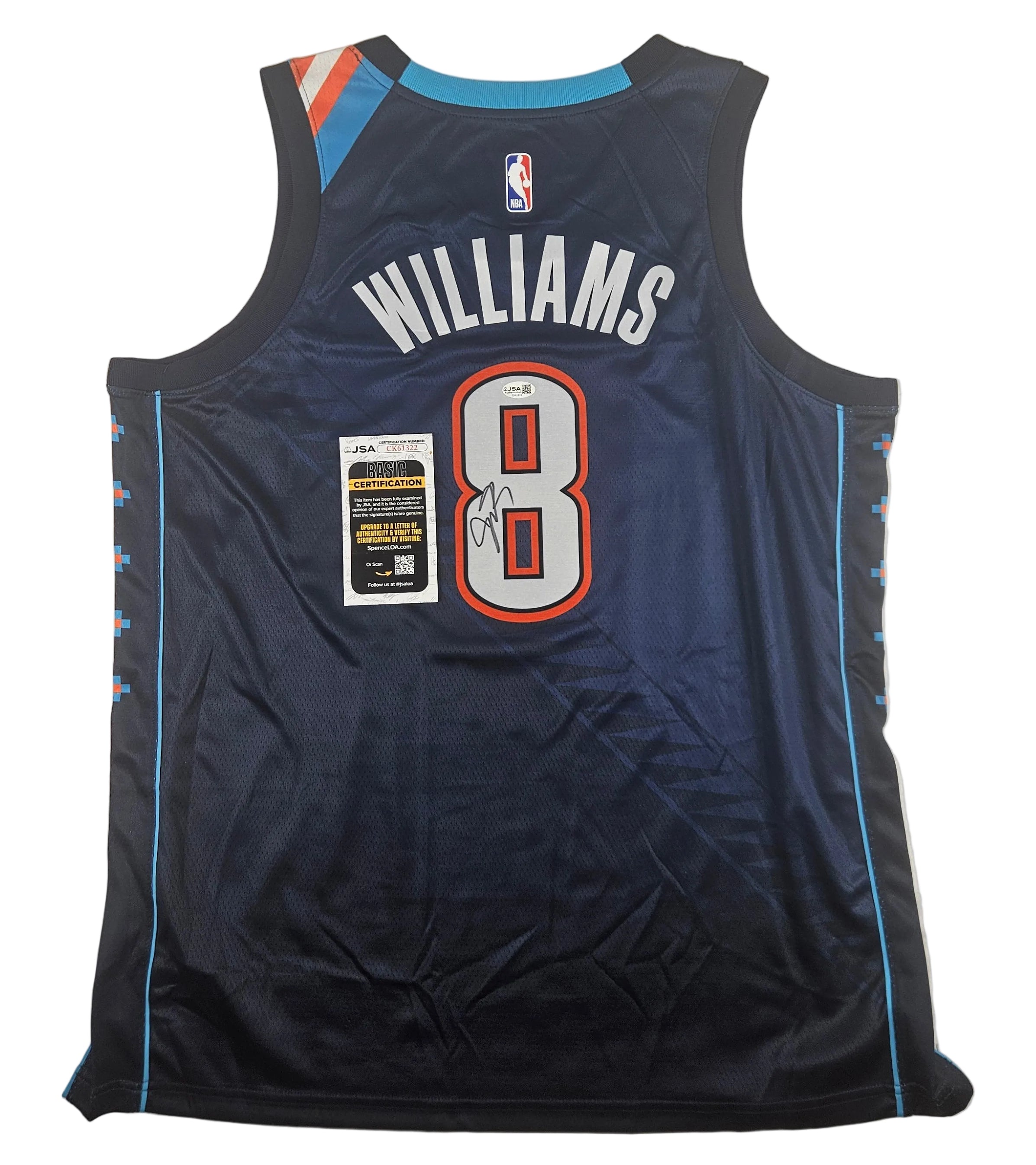 Jalen Williams Signed Autographed Oklahoma City Thunder Blue Jersey JSA COA