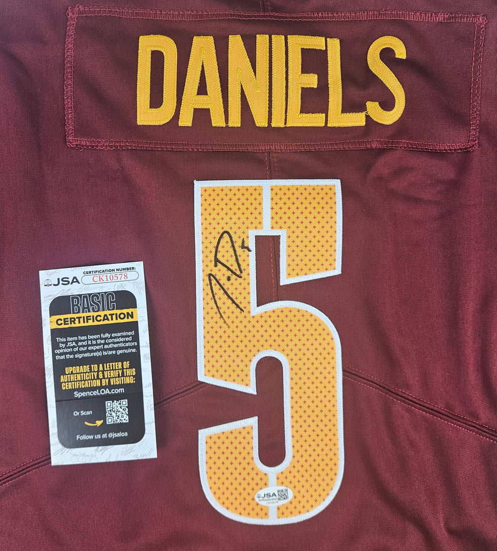 Jayden Daniels Signed Autographed Washington Commanders Jersey JSA COA