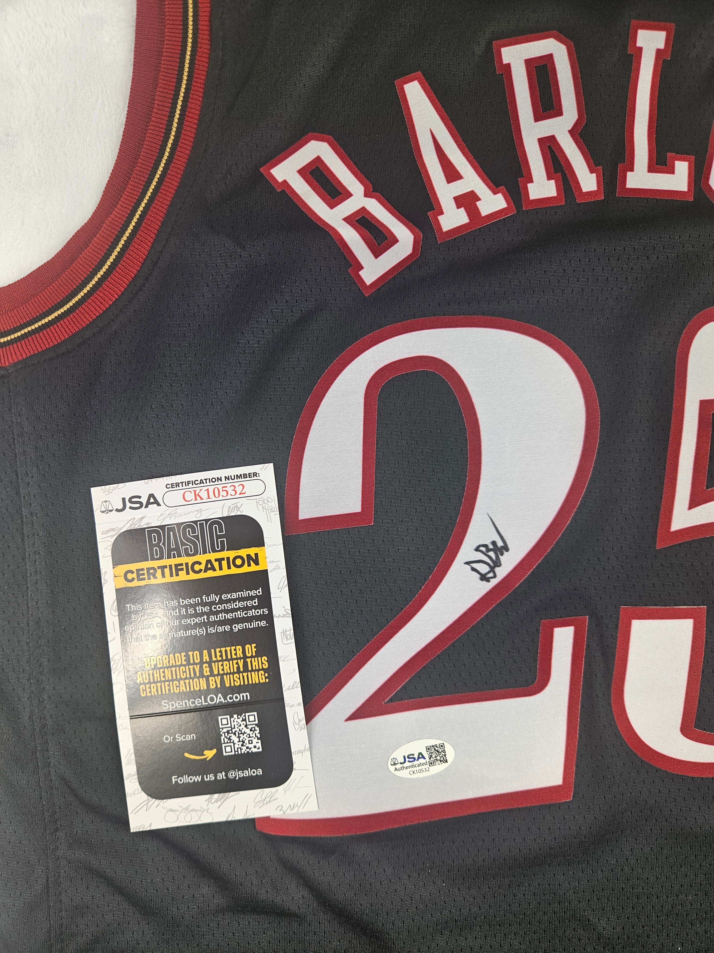 Dominick Barlow Signed Autographed Philadelphia 76ers Jersey JSA COA