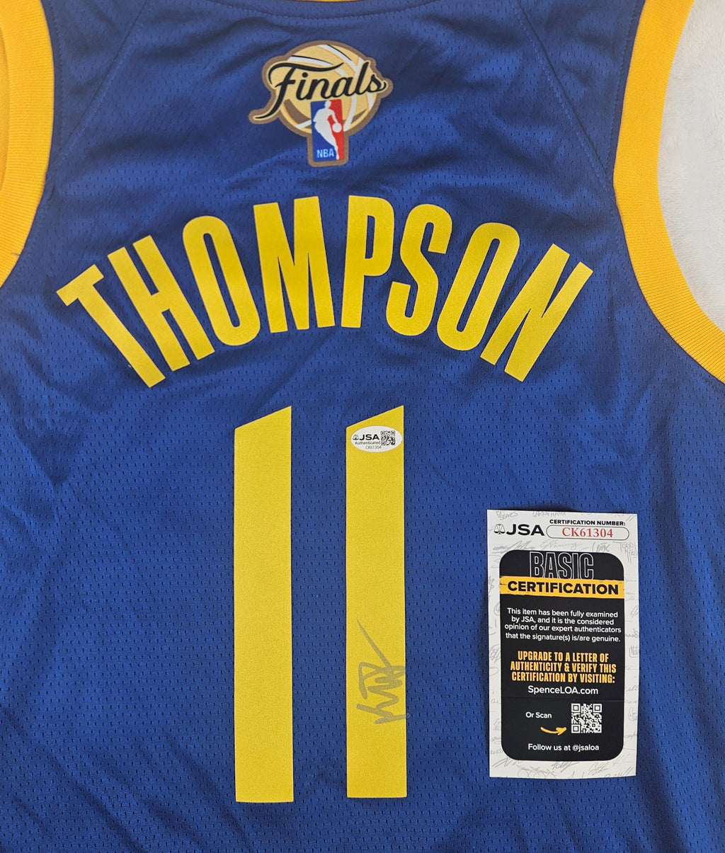 Klay Thompson Signed Autographed Golden State Warriors Finals Jersey JSA COA