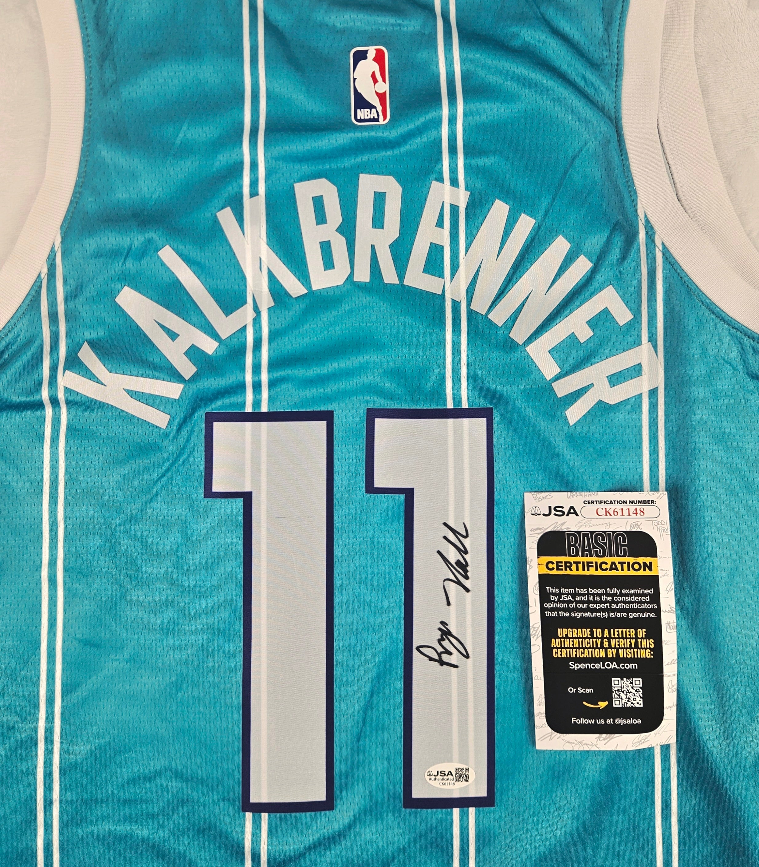 Ryan Kalkbrenner Signed Autographed Charlotte Hornets Jersey JSA COA