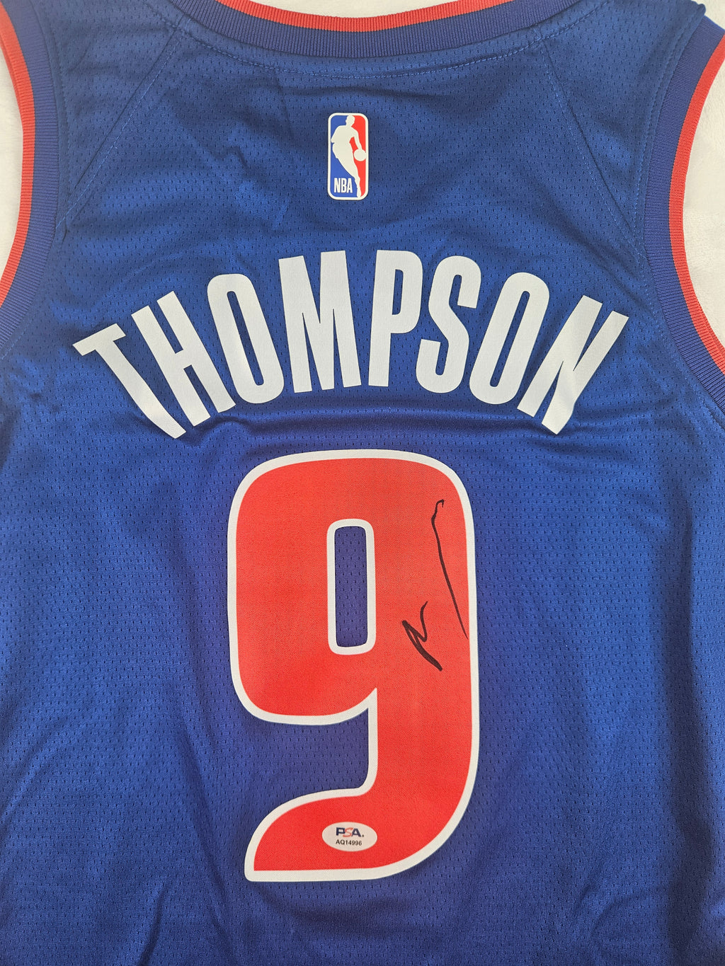 Ausar Thompson Signed Autographed Detroit Pistons Jersey PSA Certified