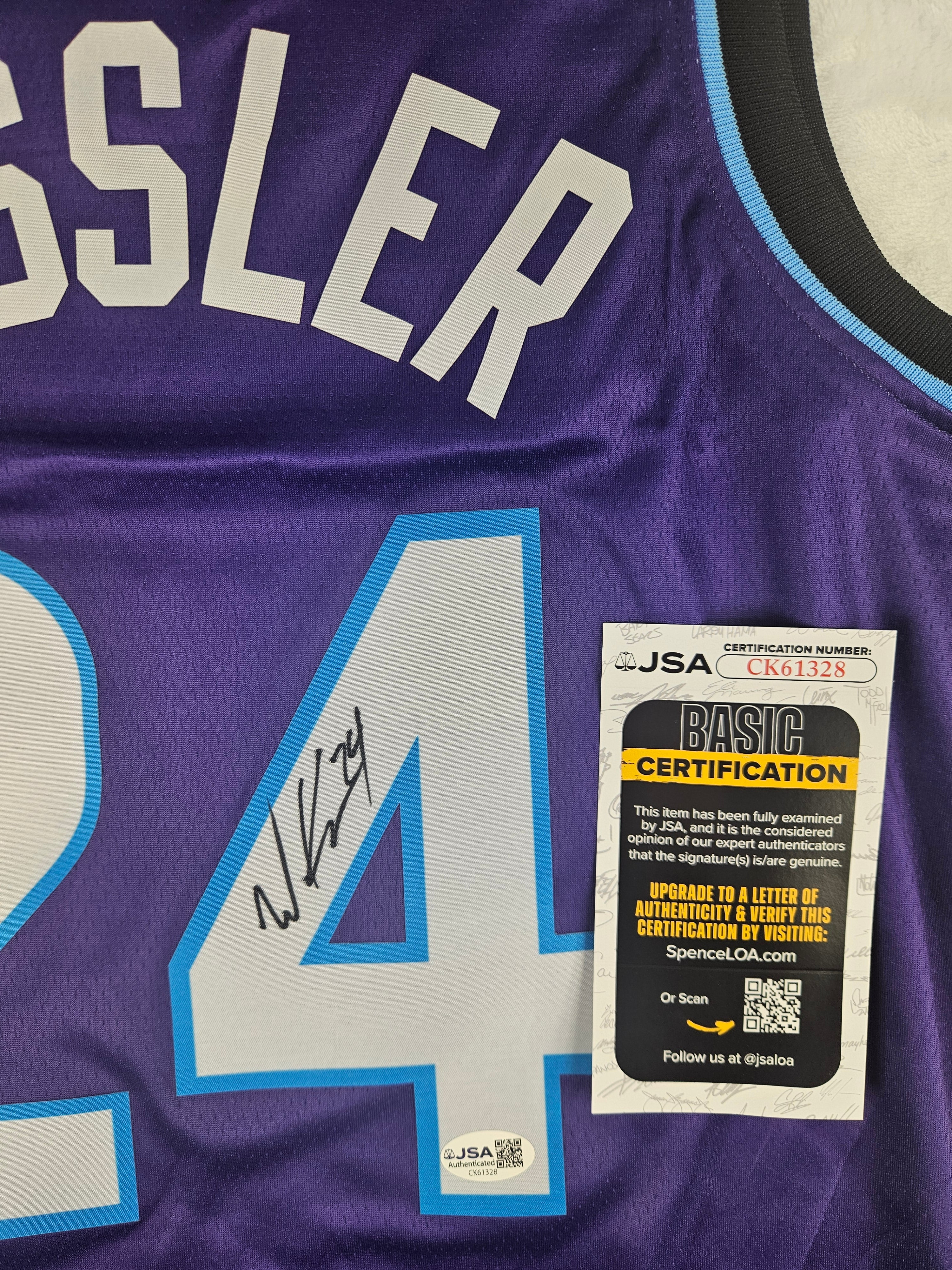 Walker Kessler Signed Autographed Utah Jazz Jersey JSA COA