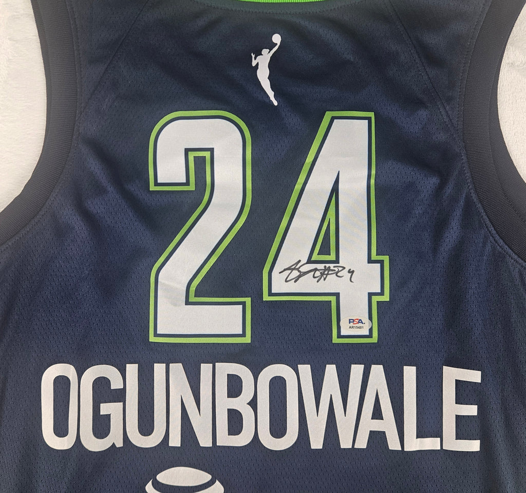 Arike Ogunbowale Signed Autographed Dallas Wings Blue Jersey PSA Certified