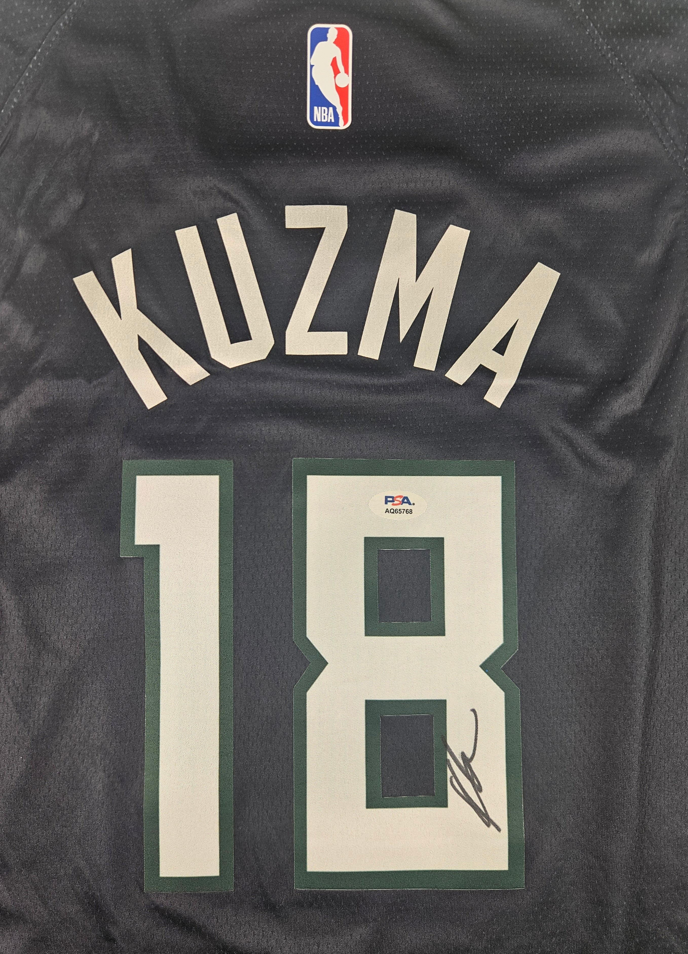 Kyle Kuzma Signed Autographed Milwaukee Bucks Jersey PSA Certified