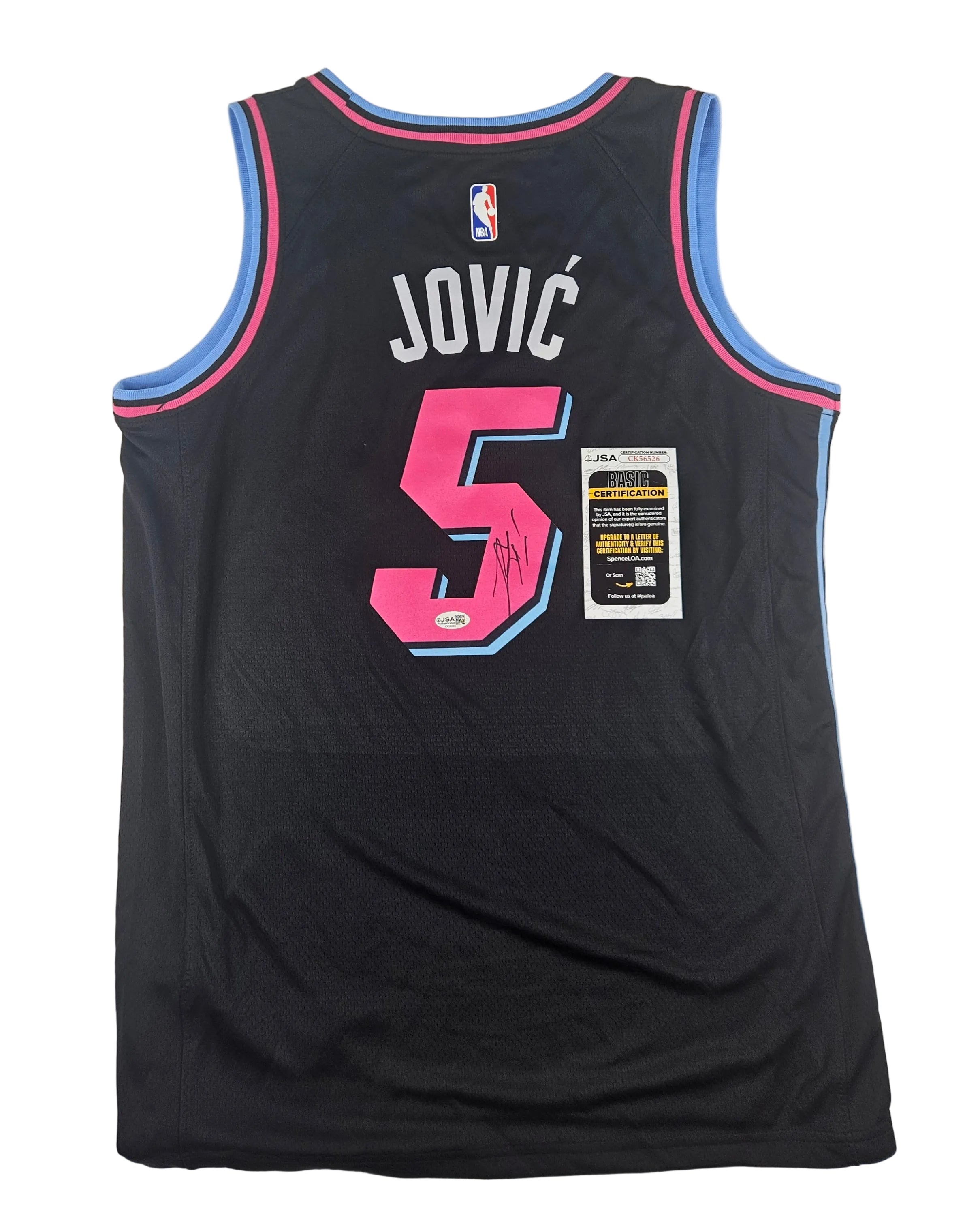 Nikola Jovic Signed Autographed Miami Heat Jersey JSA COA