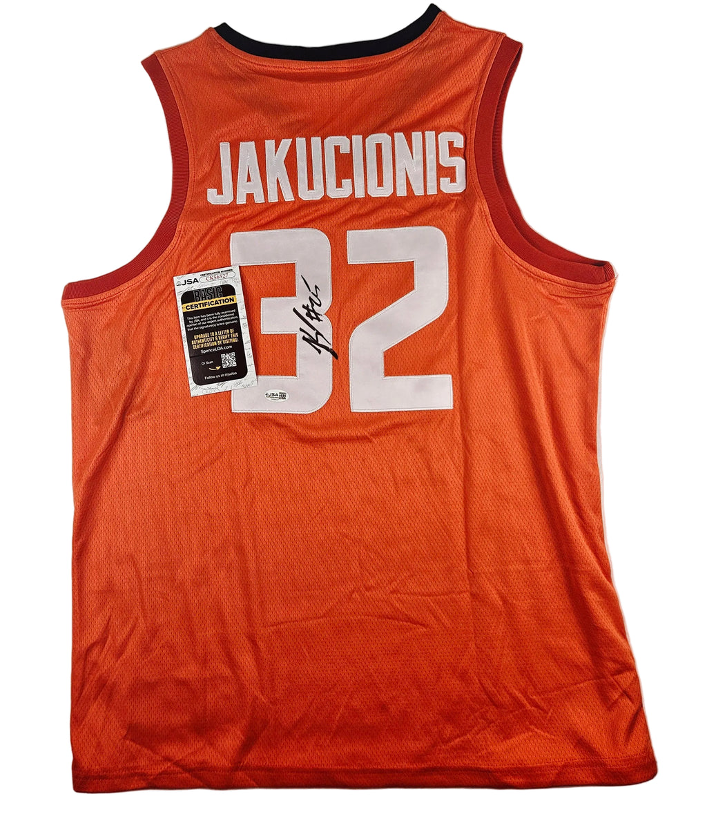 Kasparas Jakucionis Signed Autographed Illinois Fighting Illini Jersey JSA COA