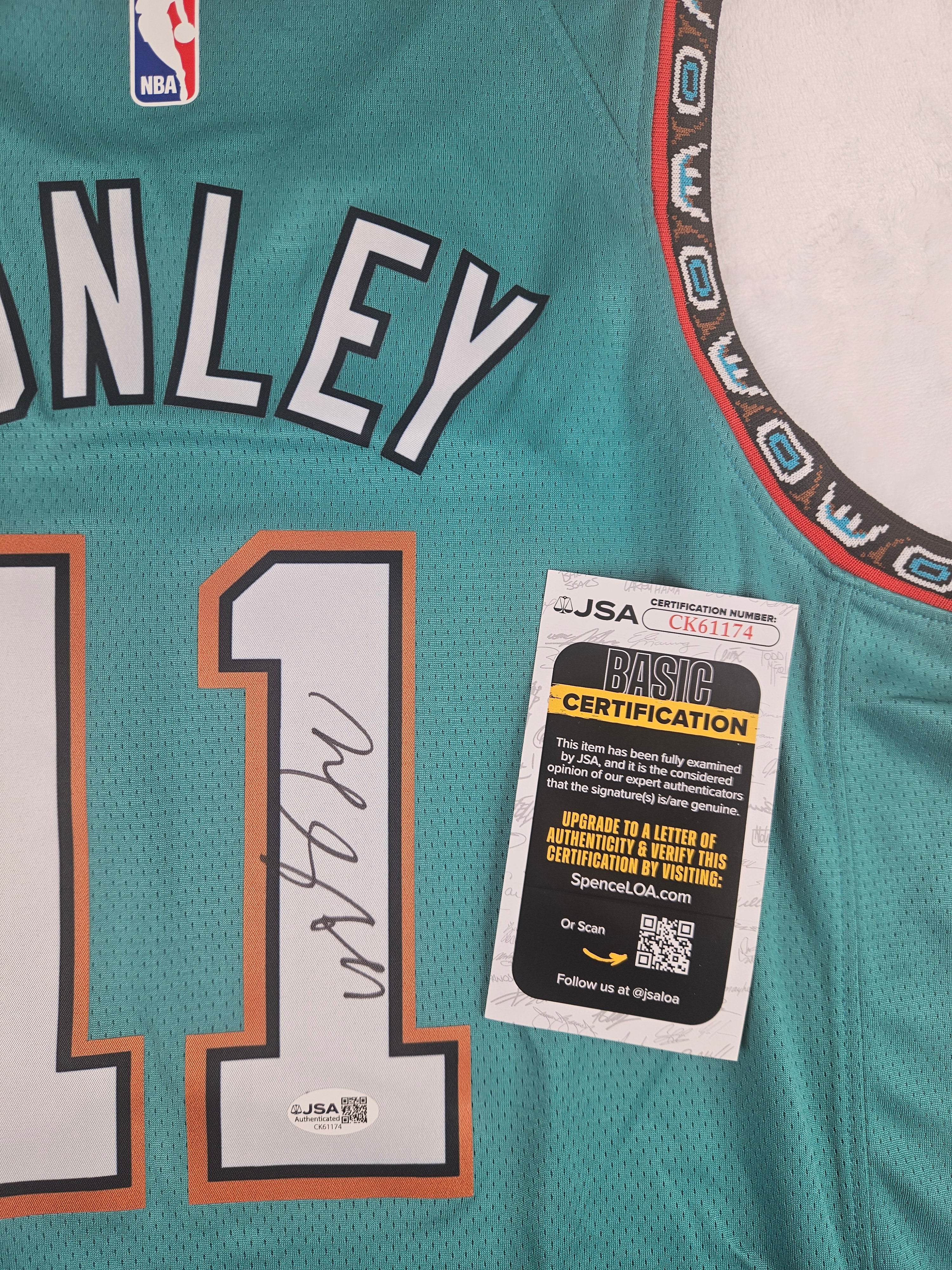 Mike Conley Signed Autographed Vancouver Grizzlies Jersey JSA COA
