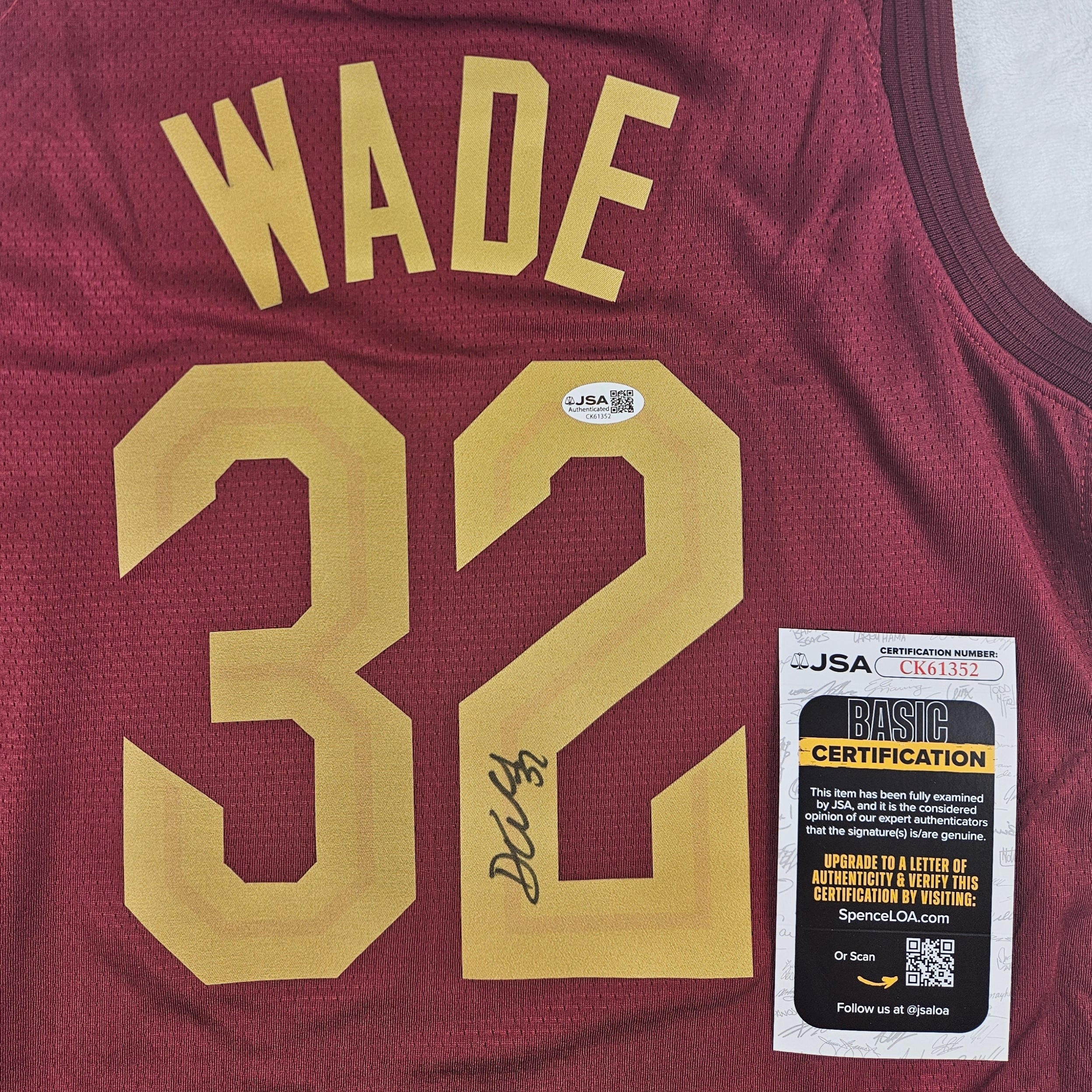 Dean Wade Signed Autographed Cleveland Cavaliers Jersey JSA COA