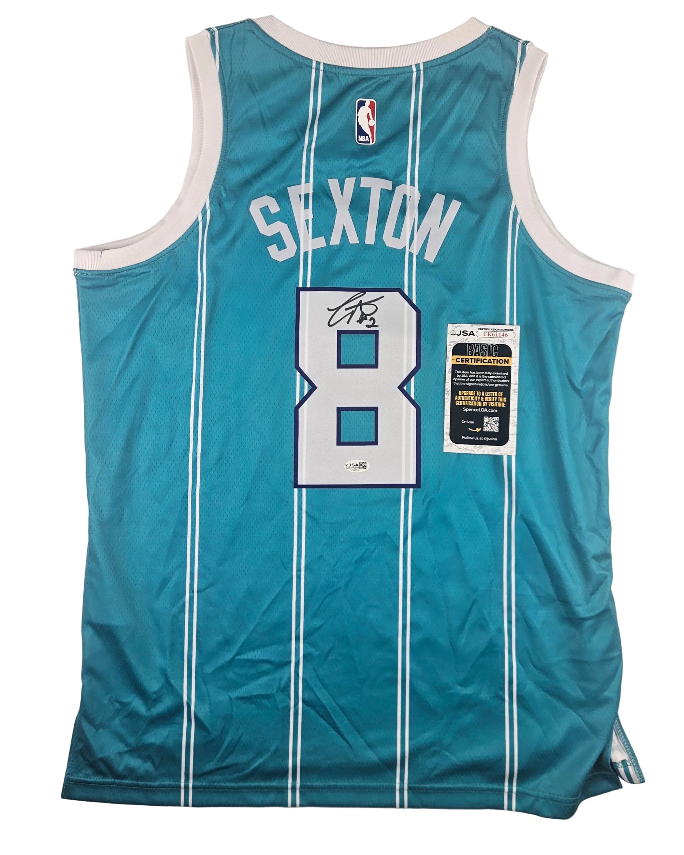 Collin Sexton Signed Autographed Charlotte Hornets Jersey JSA COA