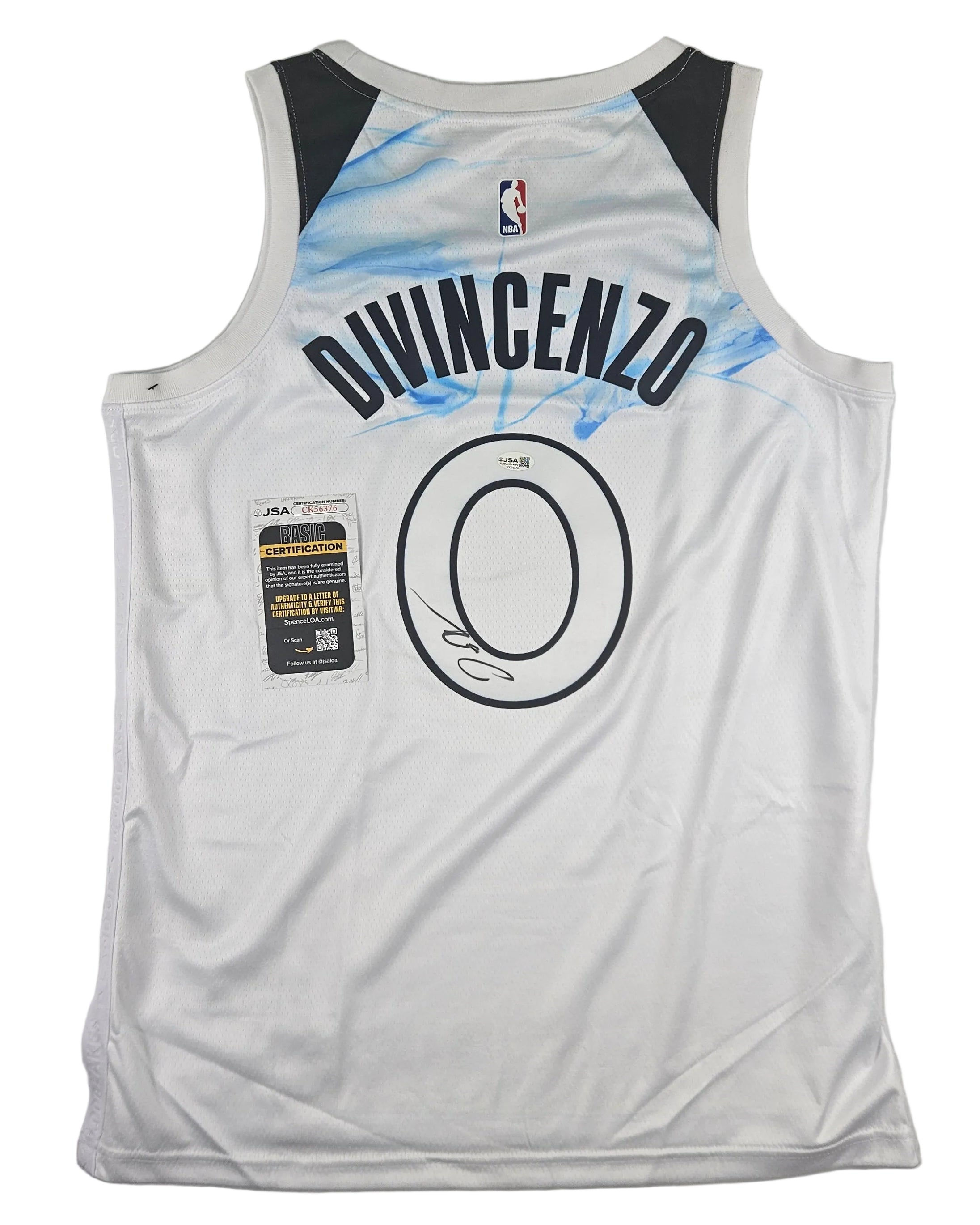 Donte DiVincenzo Signed Autographed Minnesota Timberwolves Jersey JSA COA