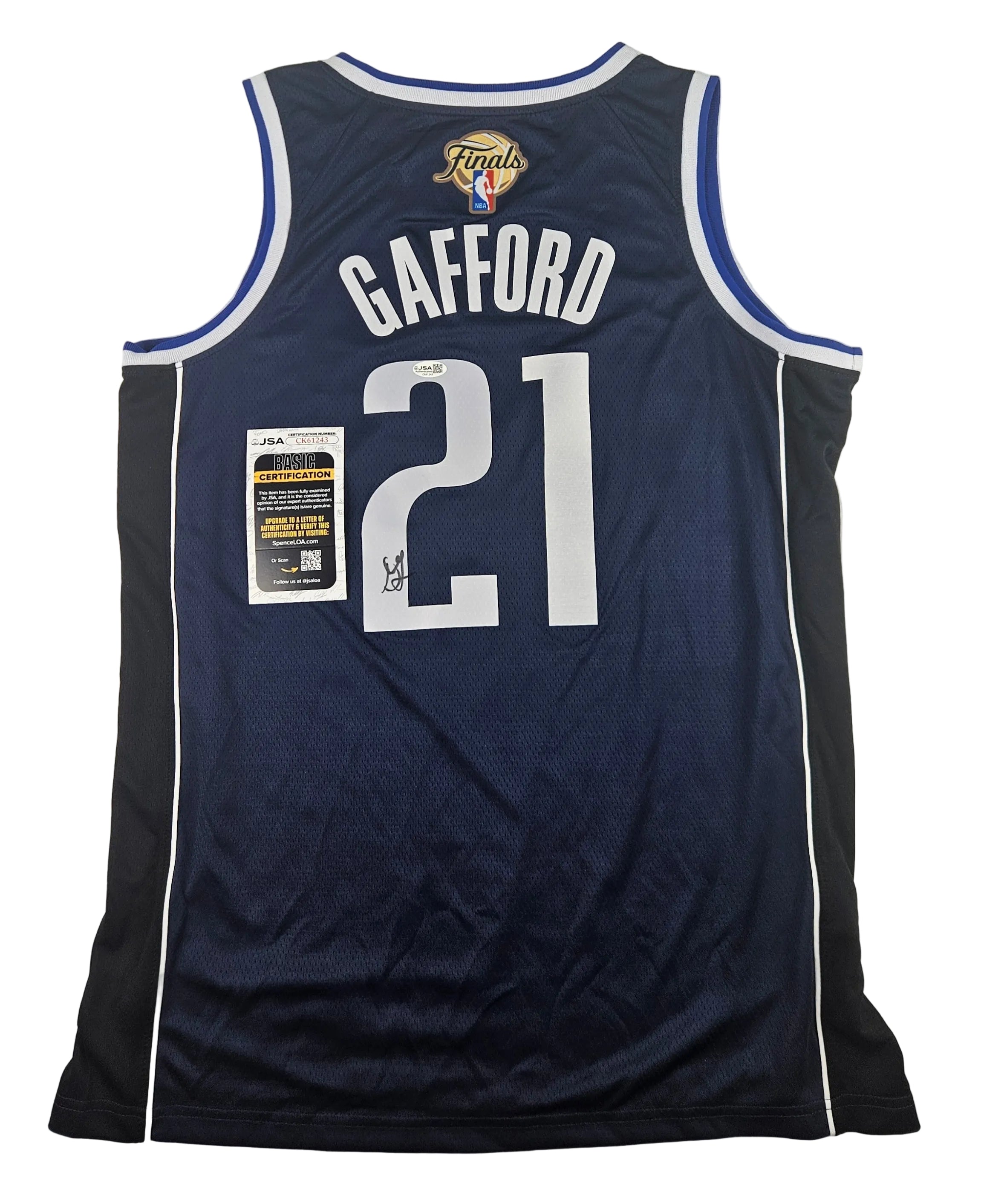 Daniel Gafford Signed Dallas Mavericks Jersey Autographed JSA COA
