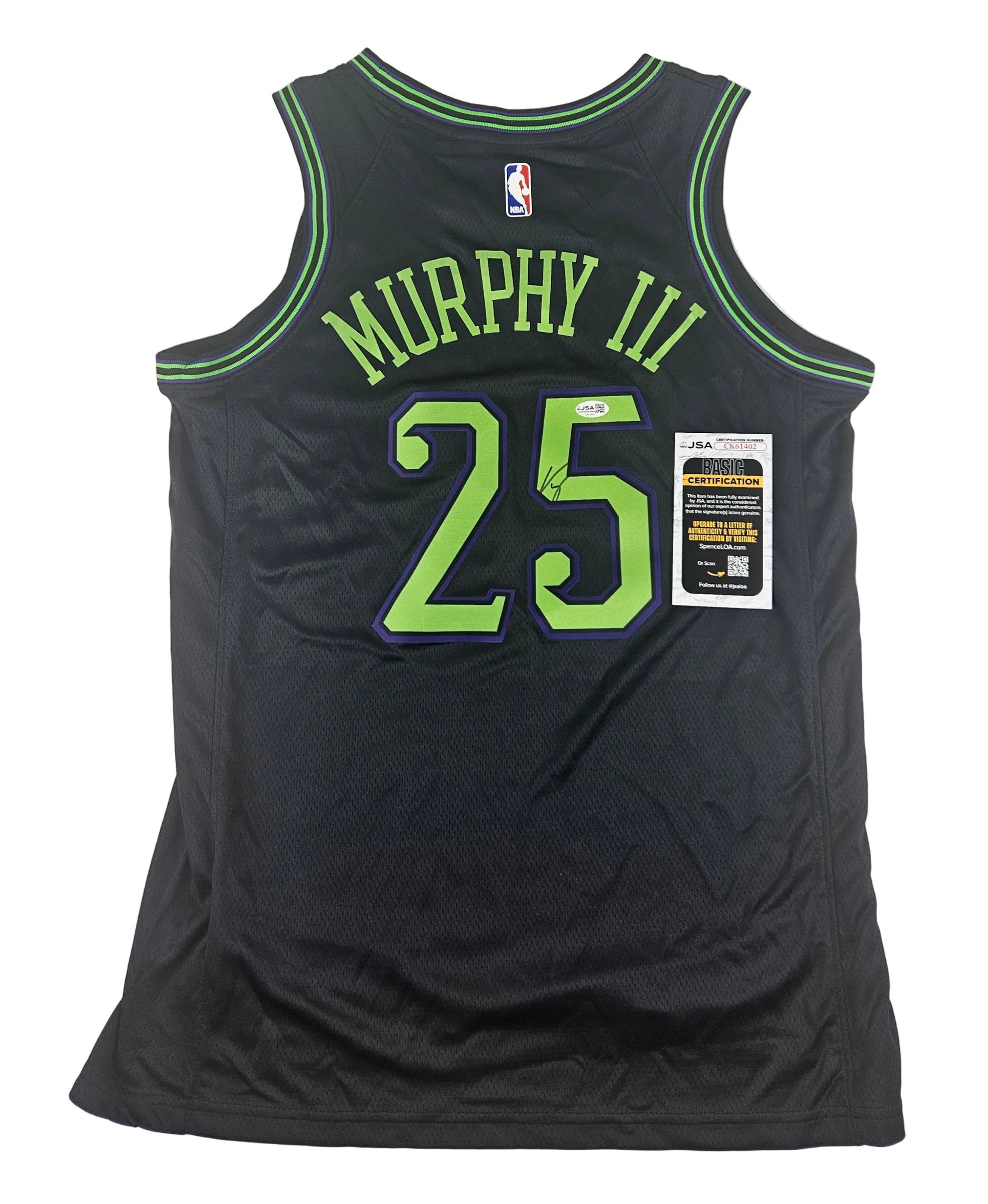 Trey Murphy Signed Autographed New Orleans Pelicans Jersey JSA COA