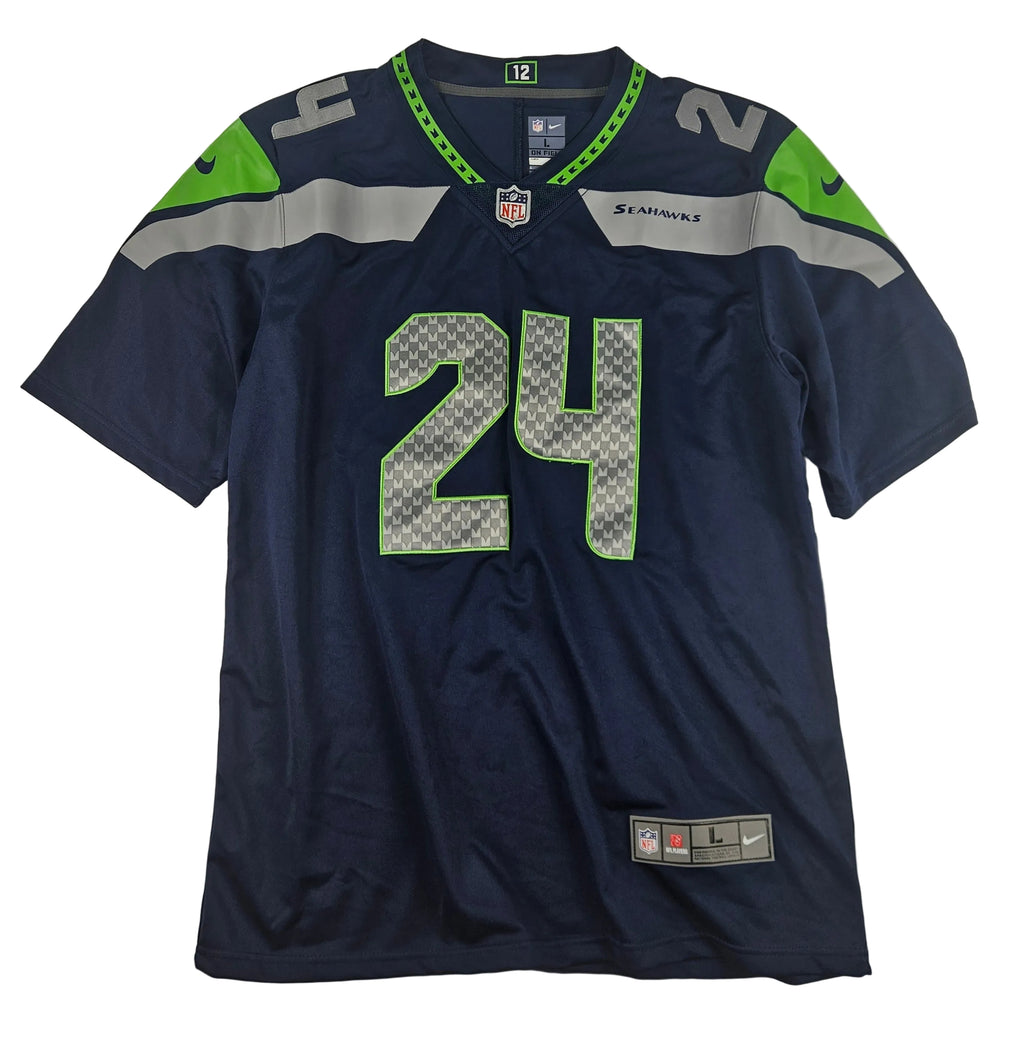 Marshawn Lynch Signed Autographed Seattle Seahawks Jersey Swau Certified