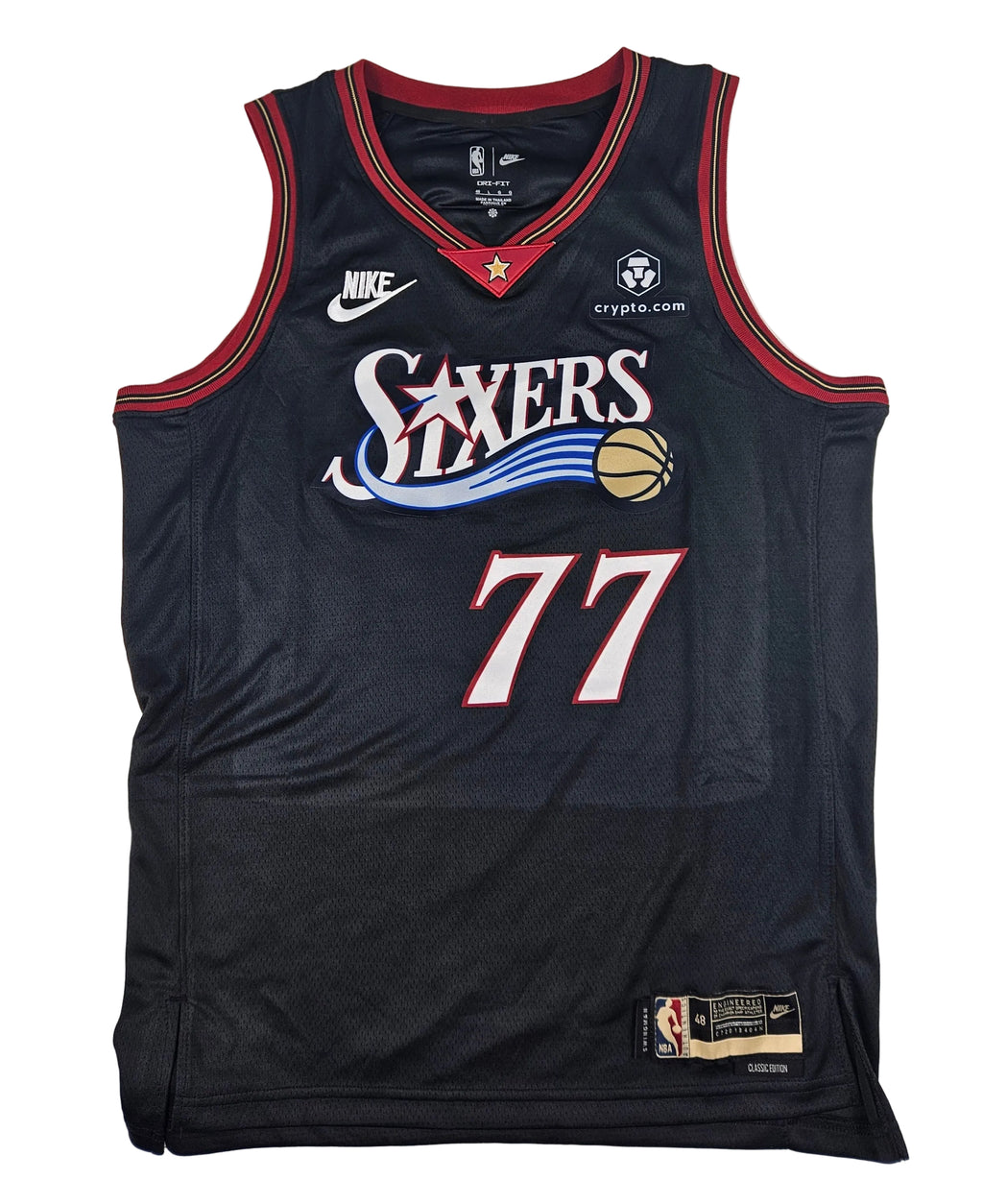 VJ Edgecombe Signed Autographed Philadelphia 76ers Black Jersey PSA Certified