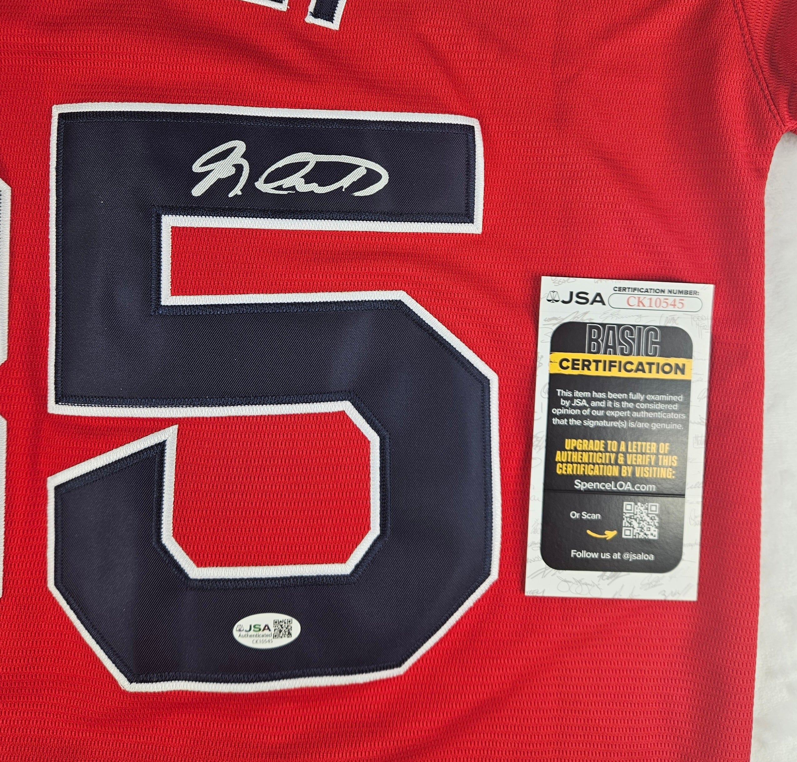 Garrett Crochet Signed Autographed Boston Red Sox Red Jersey JSA COA