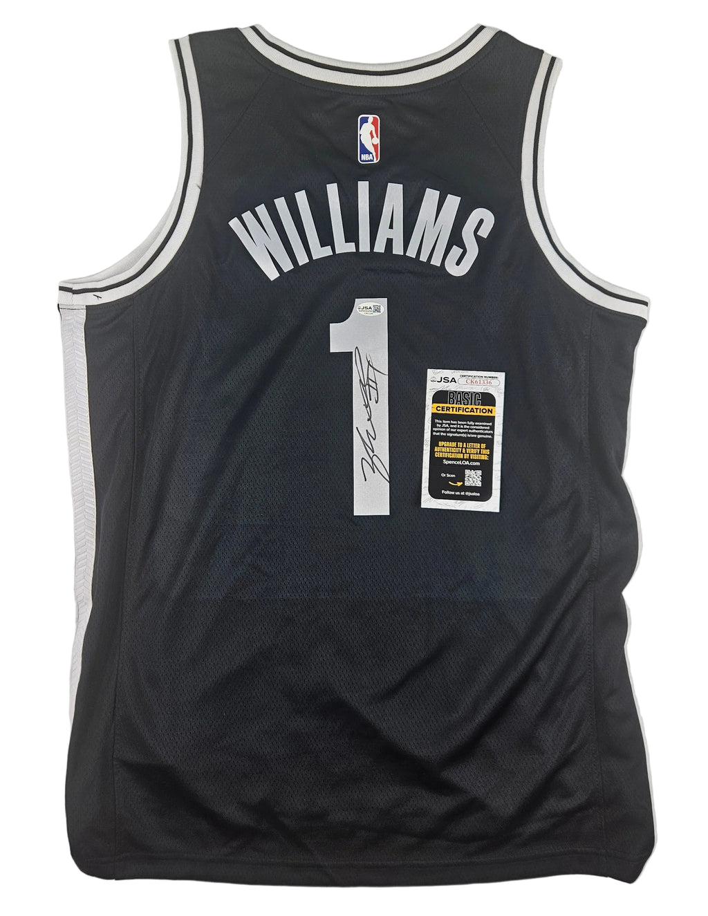 Ziaire Williams Signed Autographed Jersey Brooklyn Nets JSA COA
