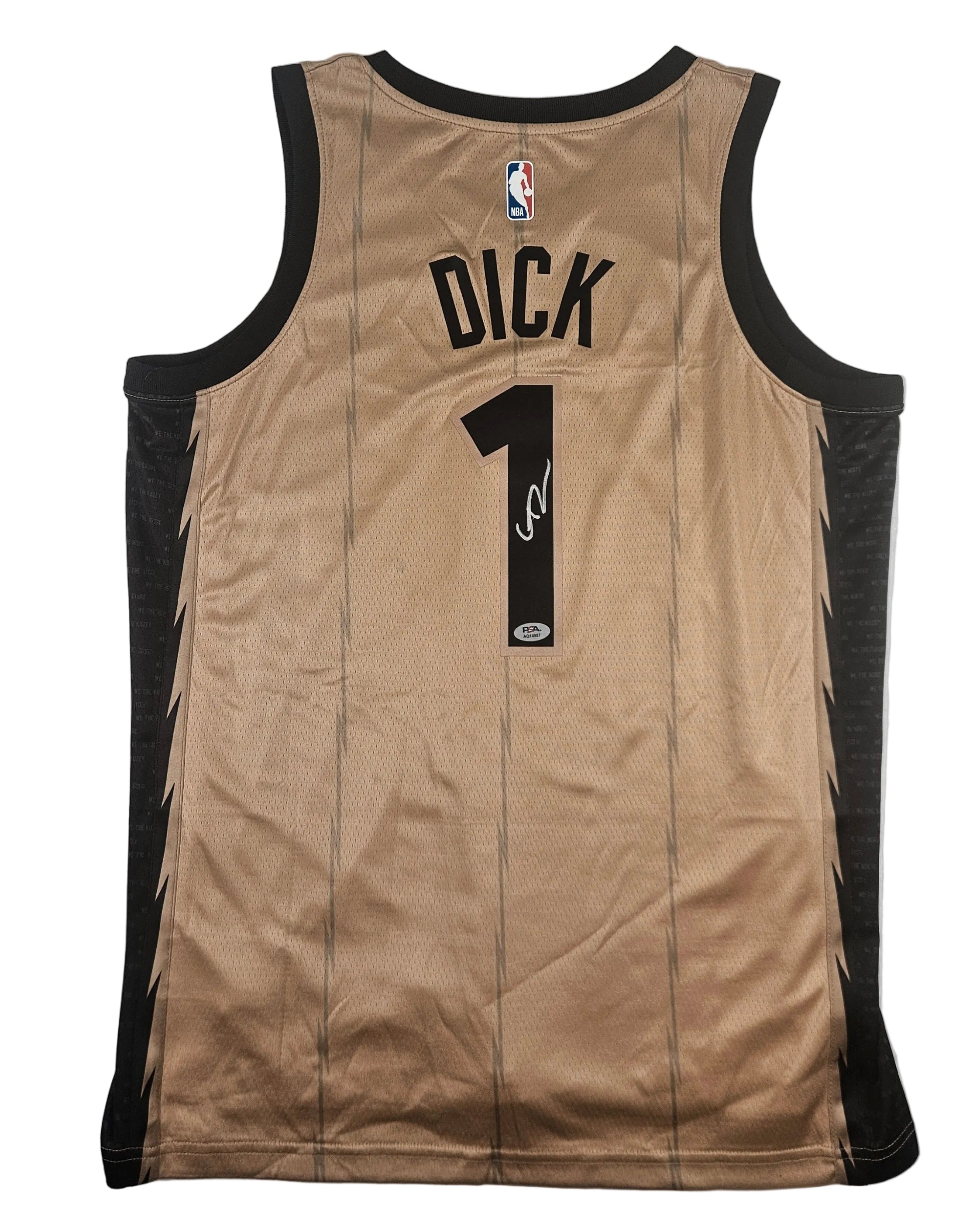 Gradey Dick Signed Autographed Toronto Raptors Jersey PSA Certified
