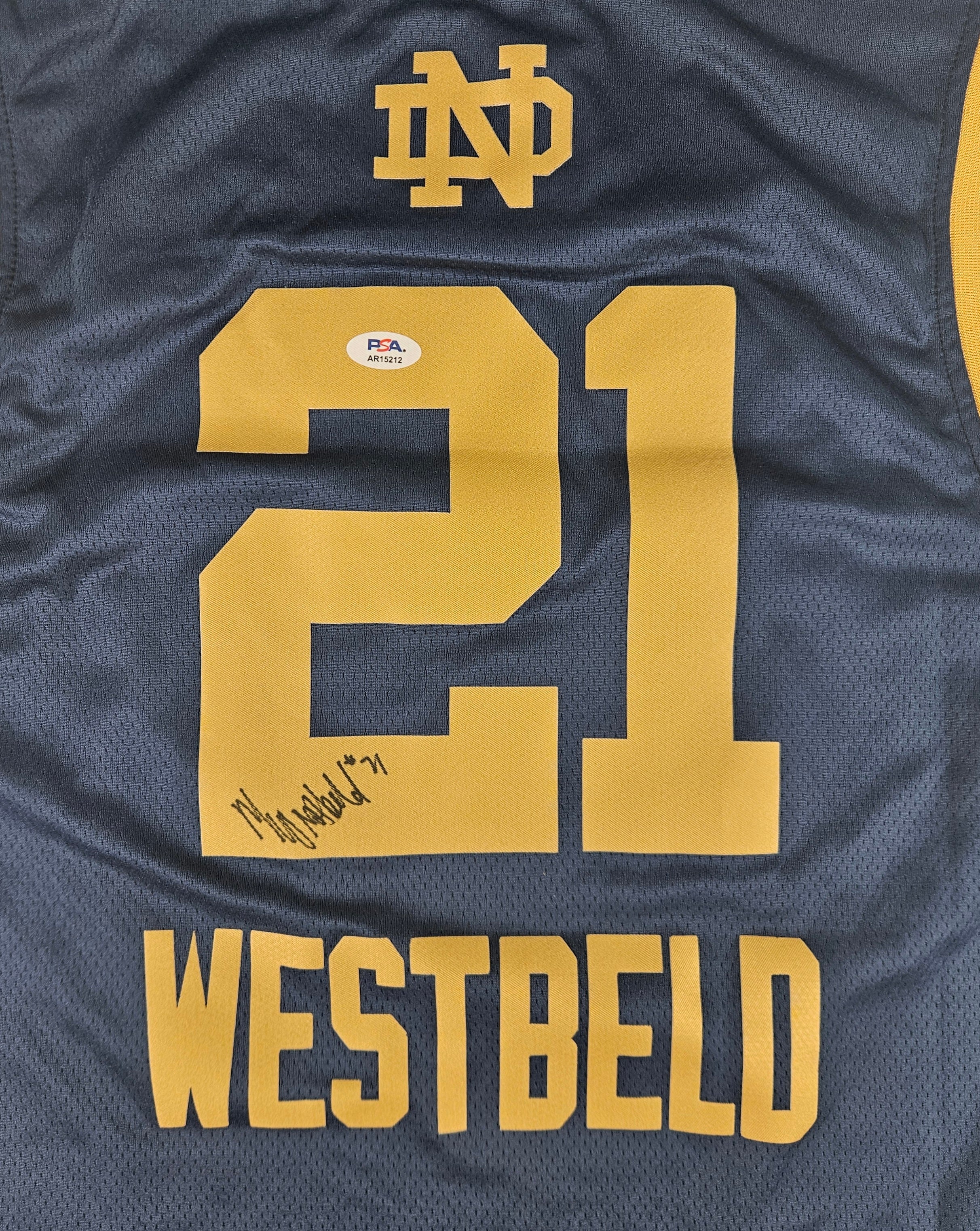 Maddy Westbeld Signed Autographed Notre Dame Fighting Irish Jersey PSA Certified