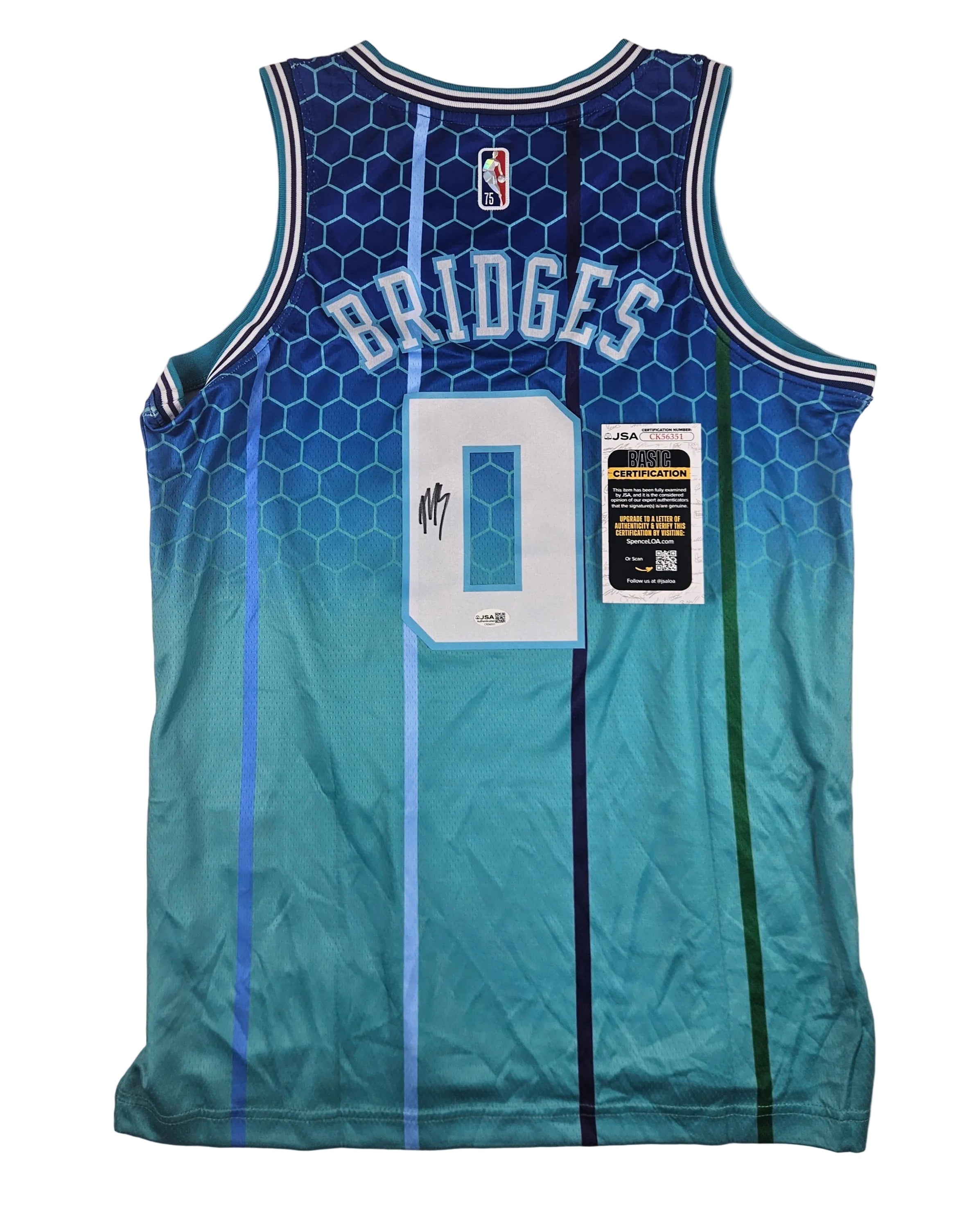 Miles Bridges Signed Autographed Charlotte Hornets Jersey JSA COA