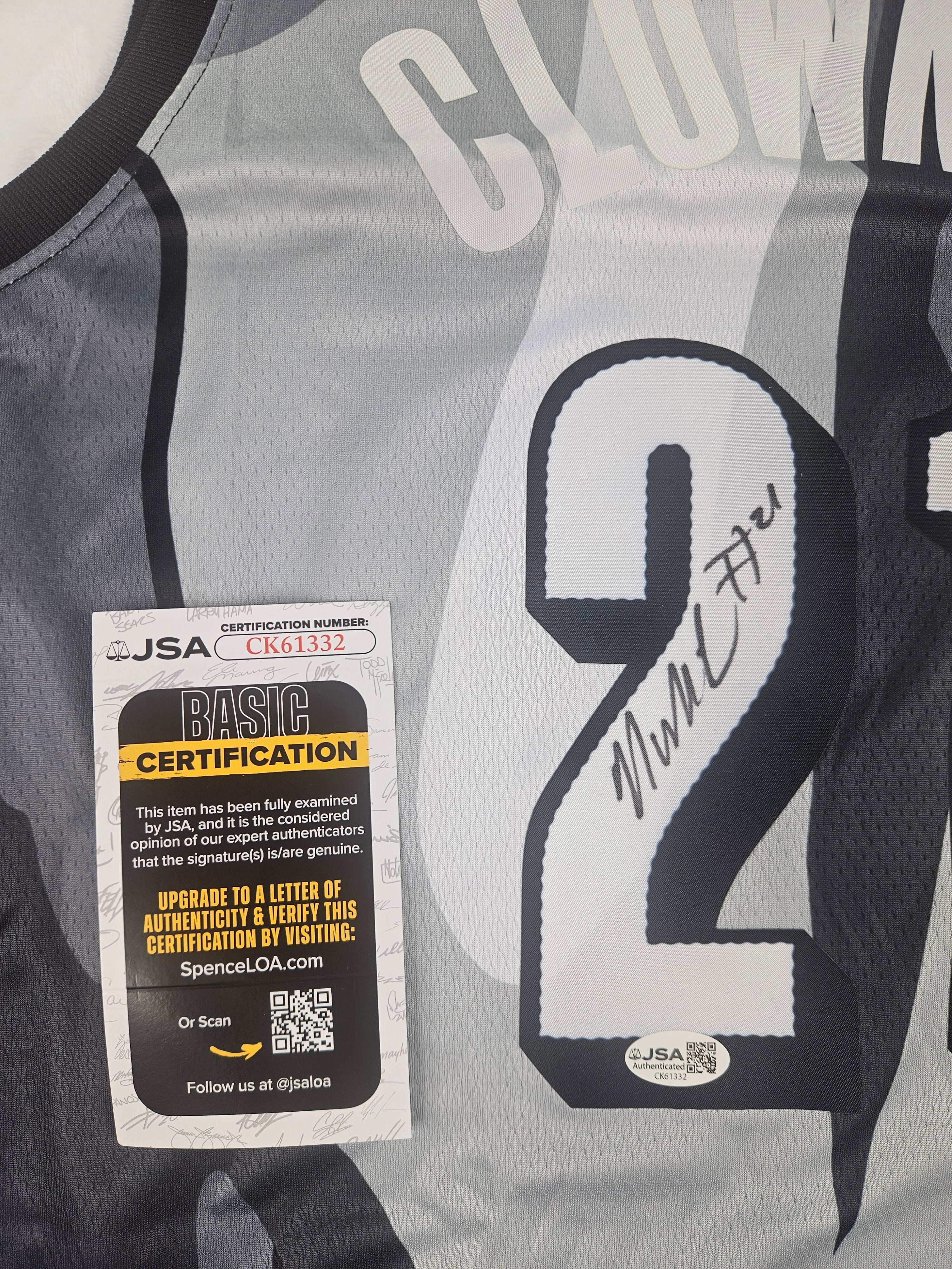 Noah Clowney Signed Jersey Brooklyn Nets Autographed JSA COA