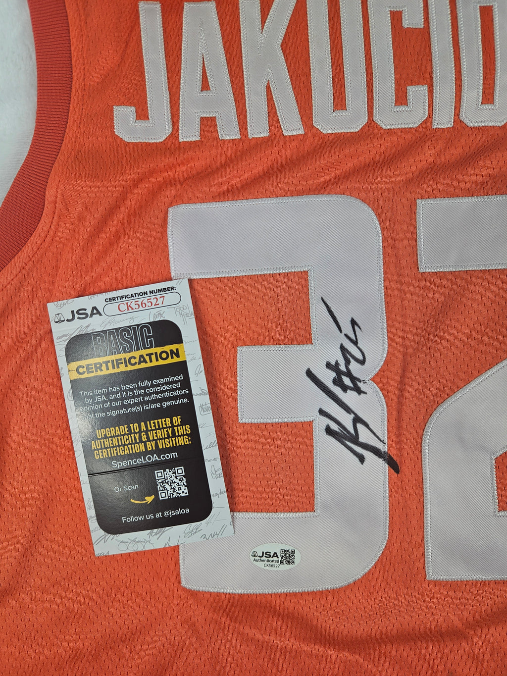 Kasparas Jakucionis Signed Autographed Illinois Fighting Illini Jersey JSA COA