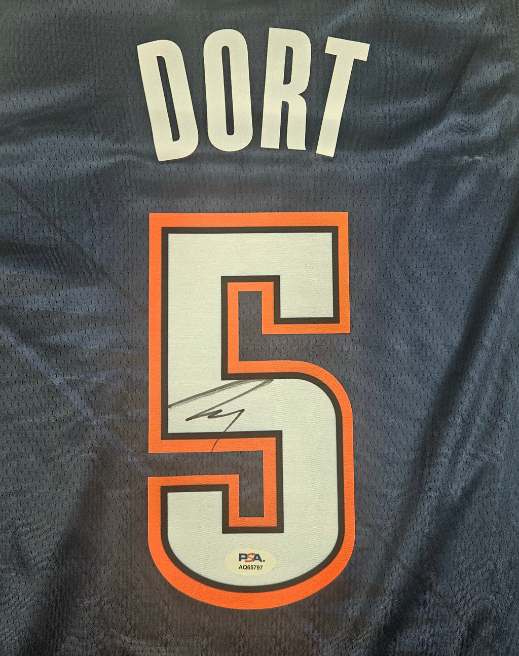Lu Dort Signed Autographed Oklahoma City Thunder Blue Jersey PSA Certified