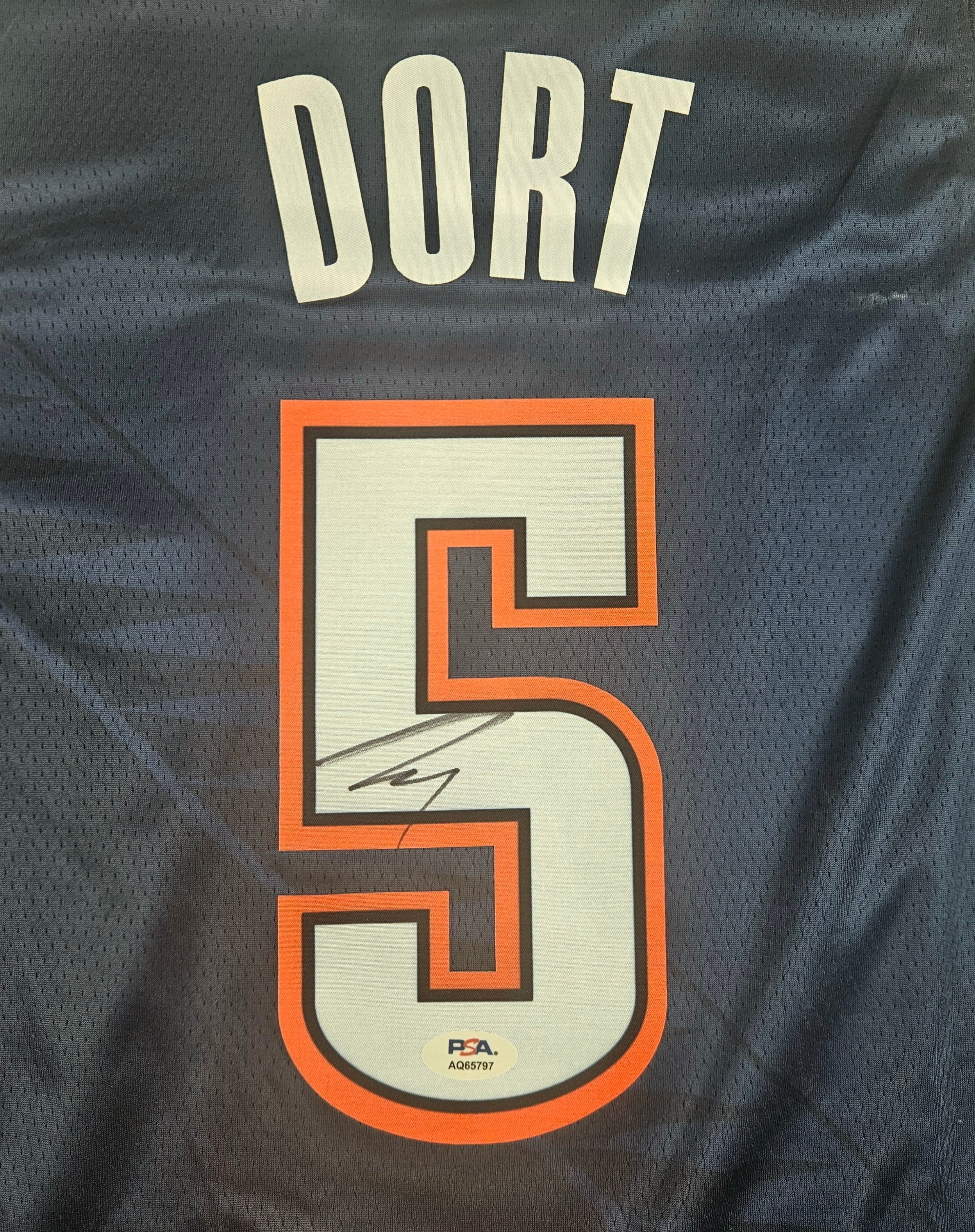 Lu Dort Signed Autographed Oklahoma City Thunder Blue Jersey PSA Certified