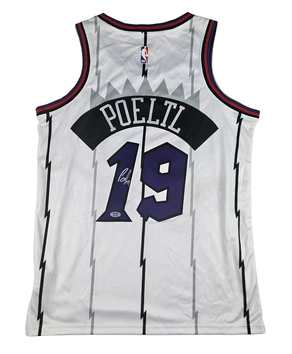Jakob Poeltl Signed Autographed Toronto Raptors White Jersey PSA Certified