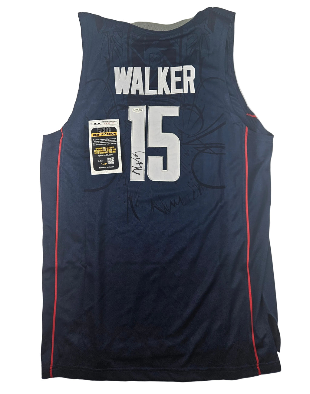 Kemba Walker Signed Autographed UConn Huskies Jersey JSA COA