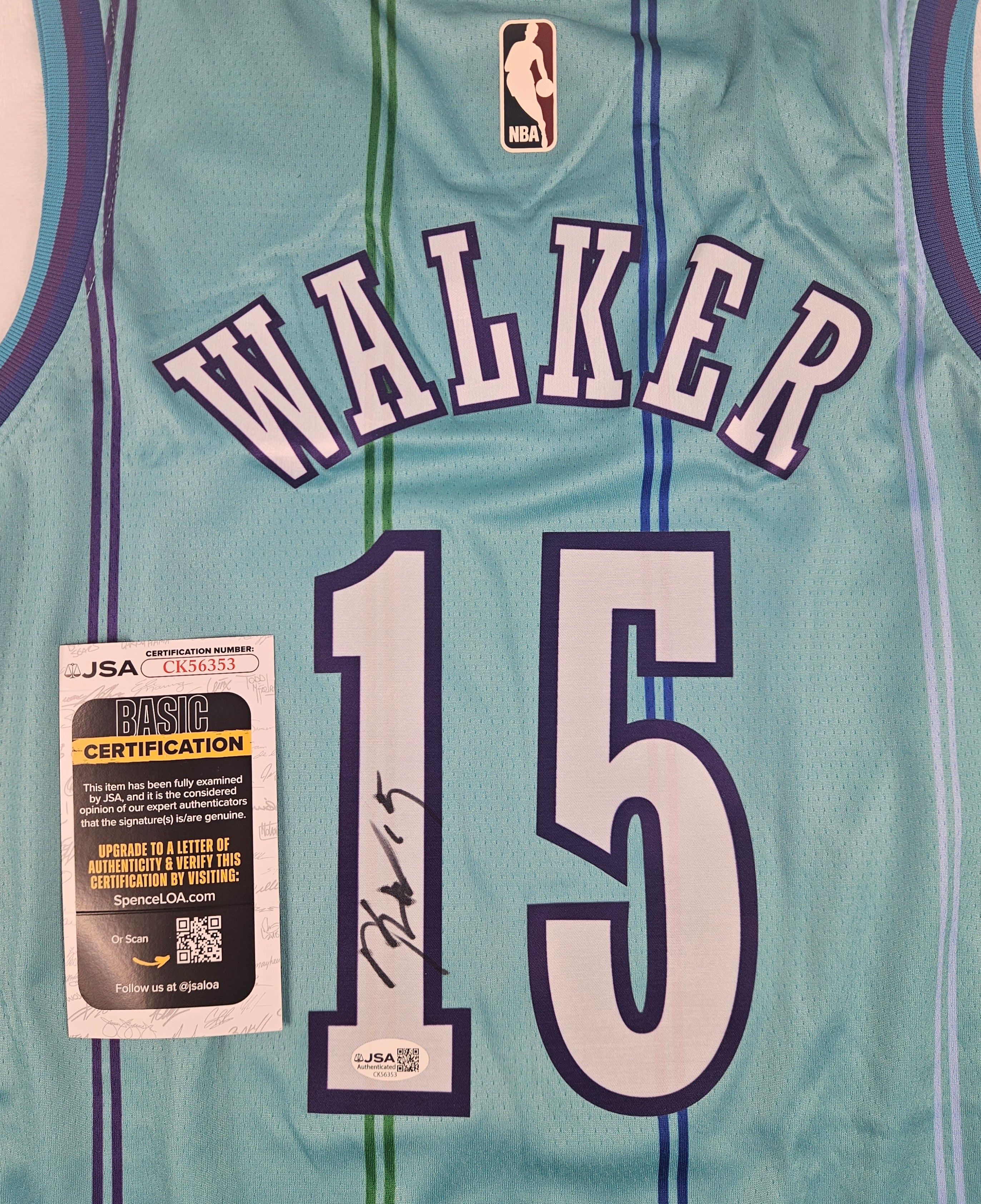 【新品未使用 直筆サイン】ケンバウォーカー ユニフォームnba Hornets Kemba Walker Signed Autographed Charlotte Hornets Jersey JSA COA