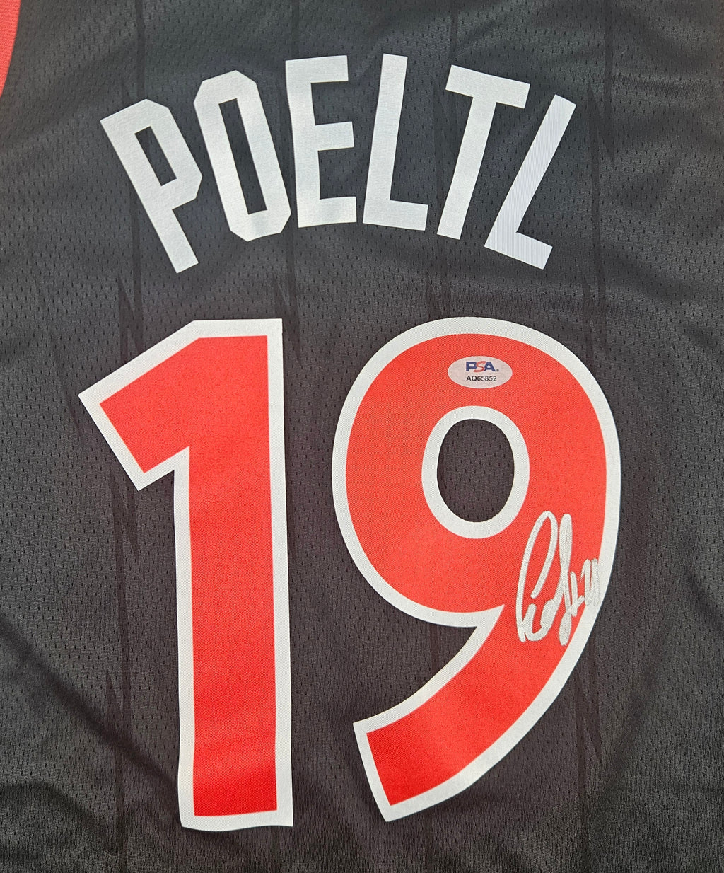 Jakob Poeltl Signed Autographed Toronto Raptors Jersey PSA Certified