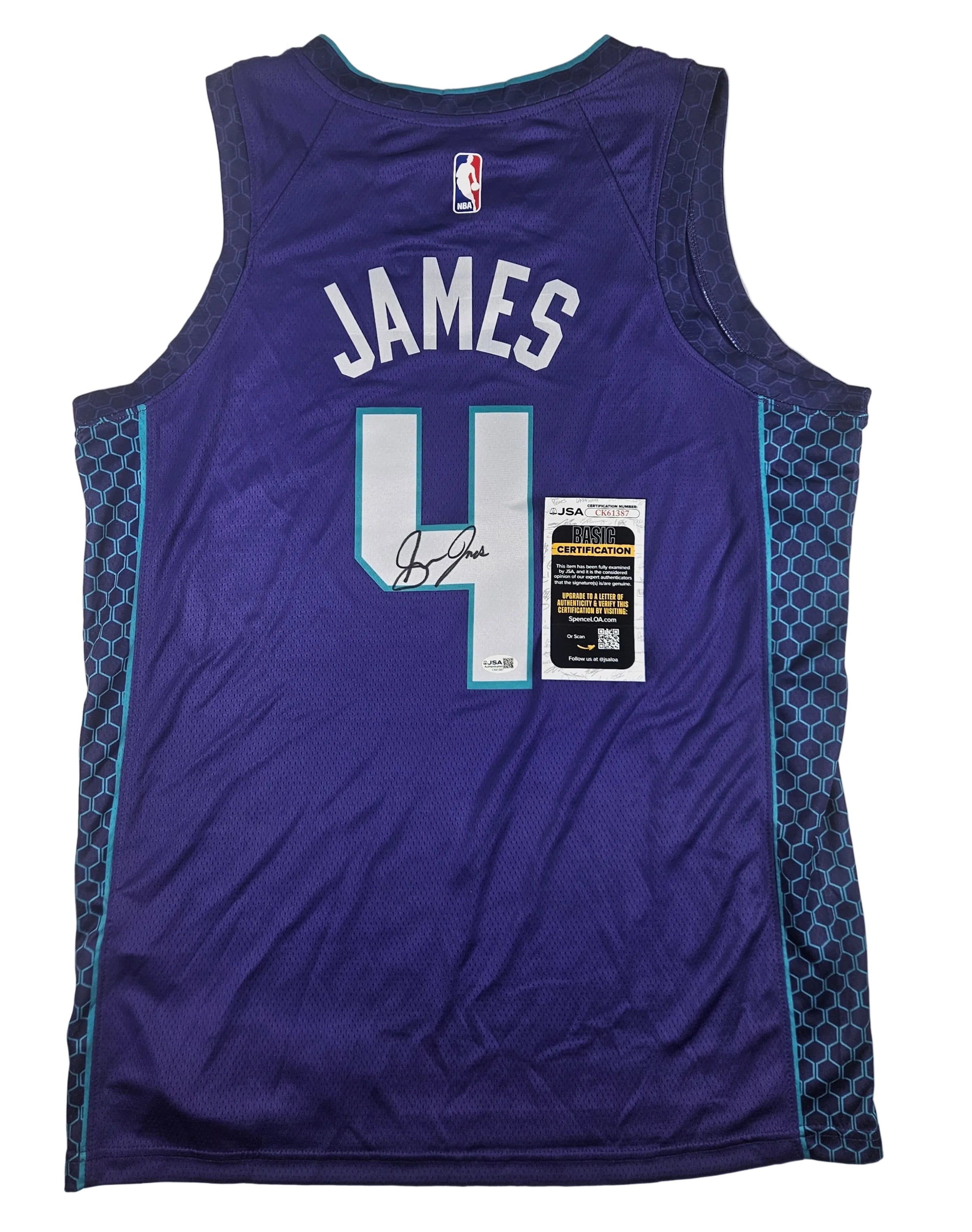 Sion James Signed Autographed Charlotte Hornets Jersey JSA COA