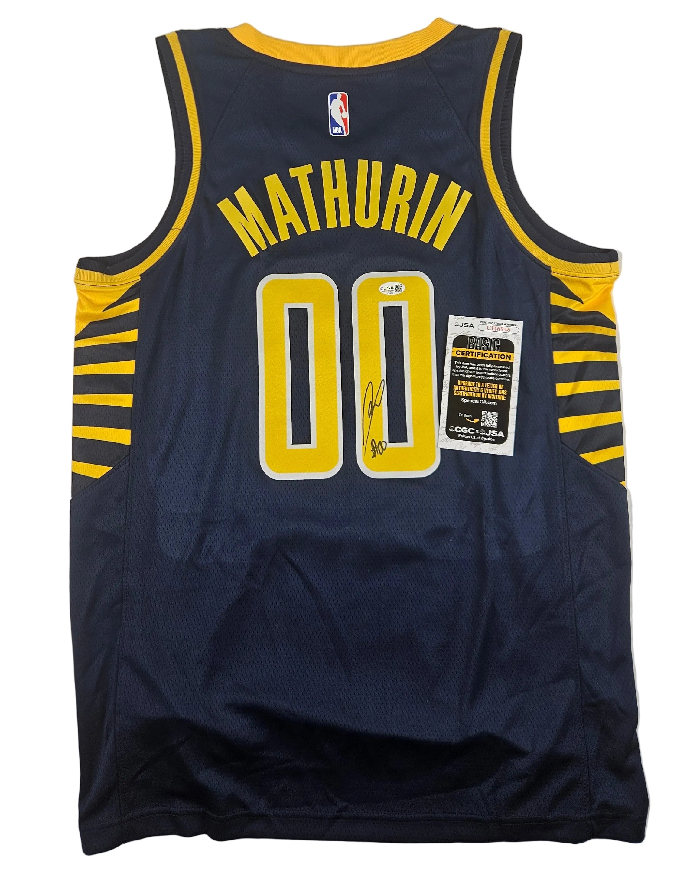 Bennedict Mathurin Signed Autographed Indiana Pacers Jersey JSA COA