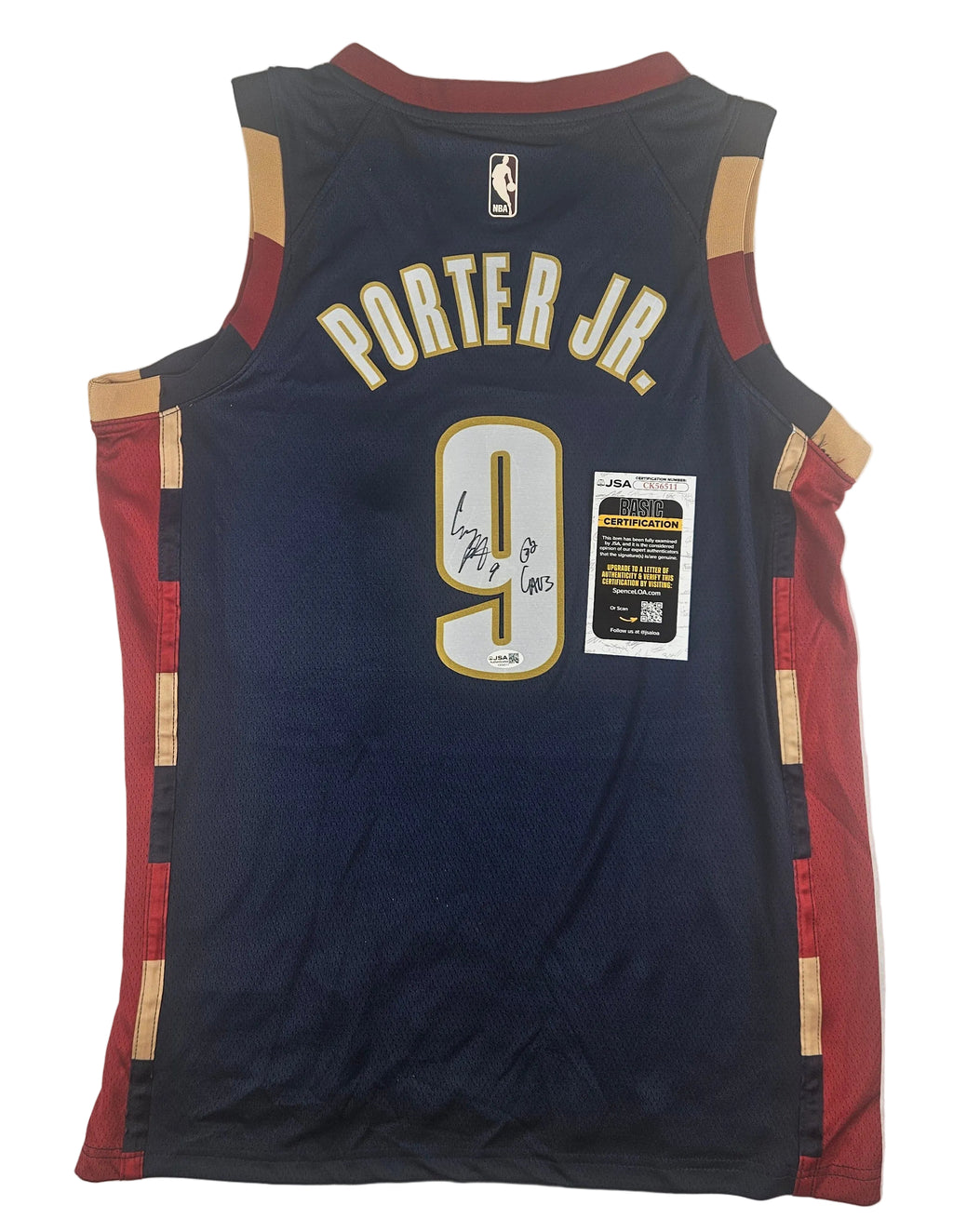 Craig Porter Jr. Signed Autographed Cleveland Cavaliers Blue Jersey JSA COA