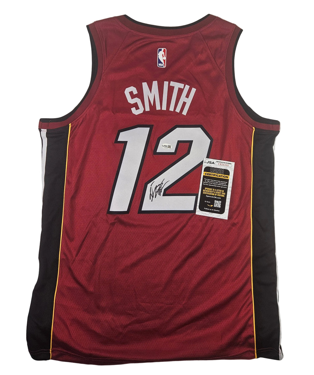Dru Smith Signed Autographed Miami Heat Red Jersey JSA COA