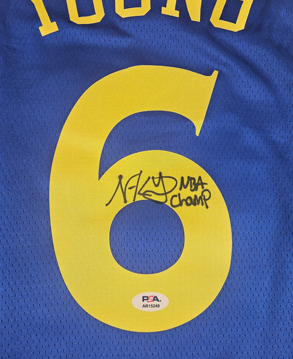 Nick Young Signed Autographed Golden State Warriors Jersey PSA Certified