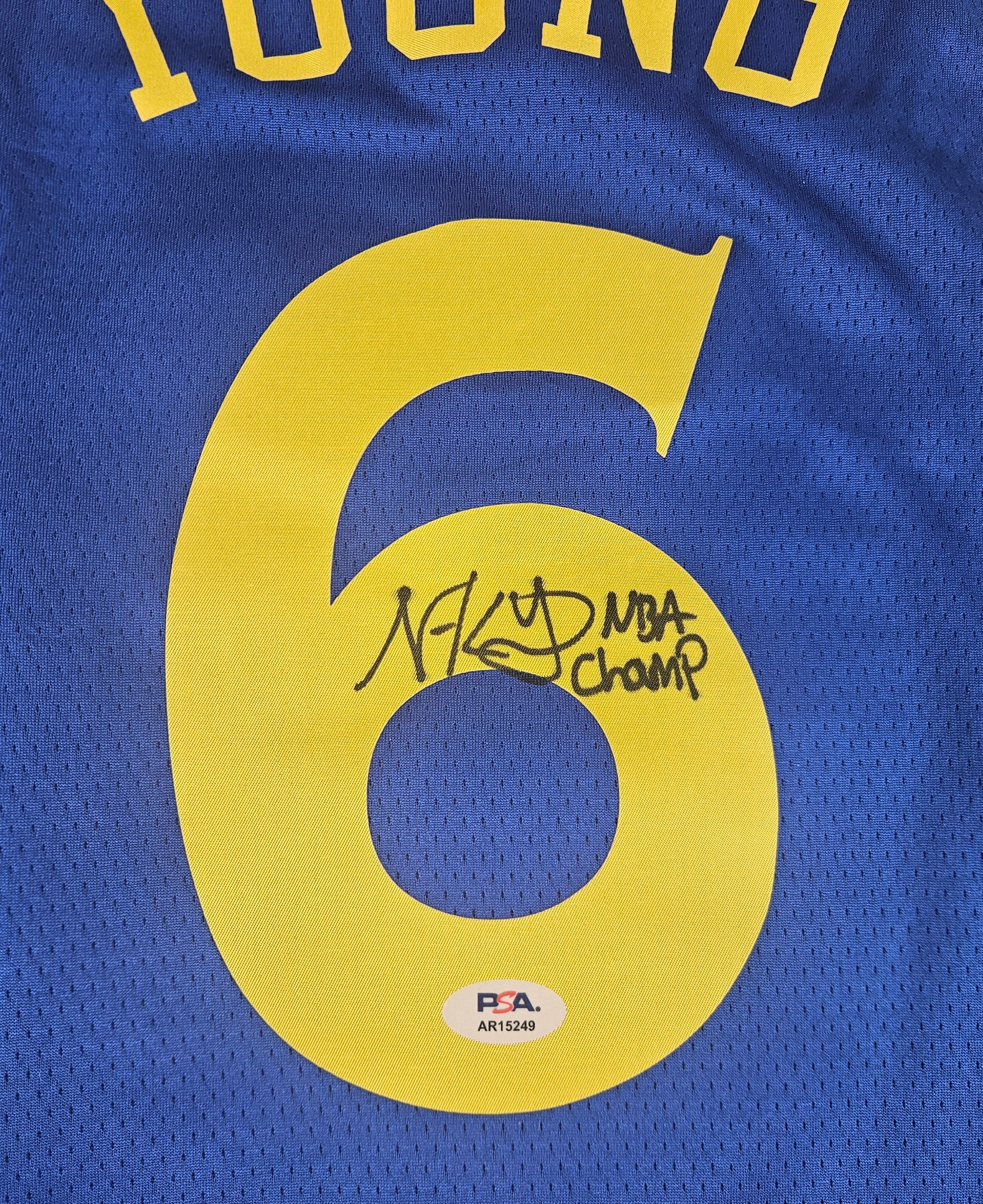 Nick Young Signed Autographed Golden State Warriors Jersey PSA Certified