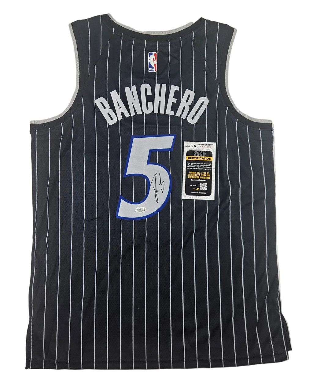 Paolo Banchero Signed Autographed Orlando Magic Jersey JSA COA