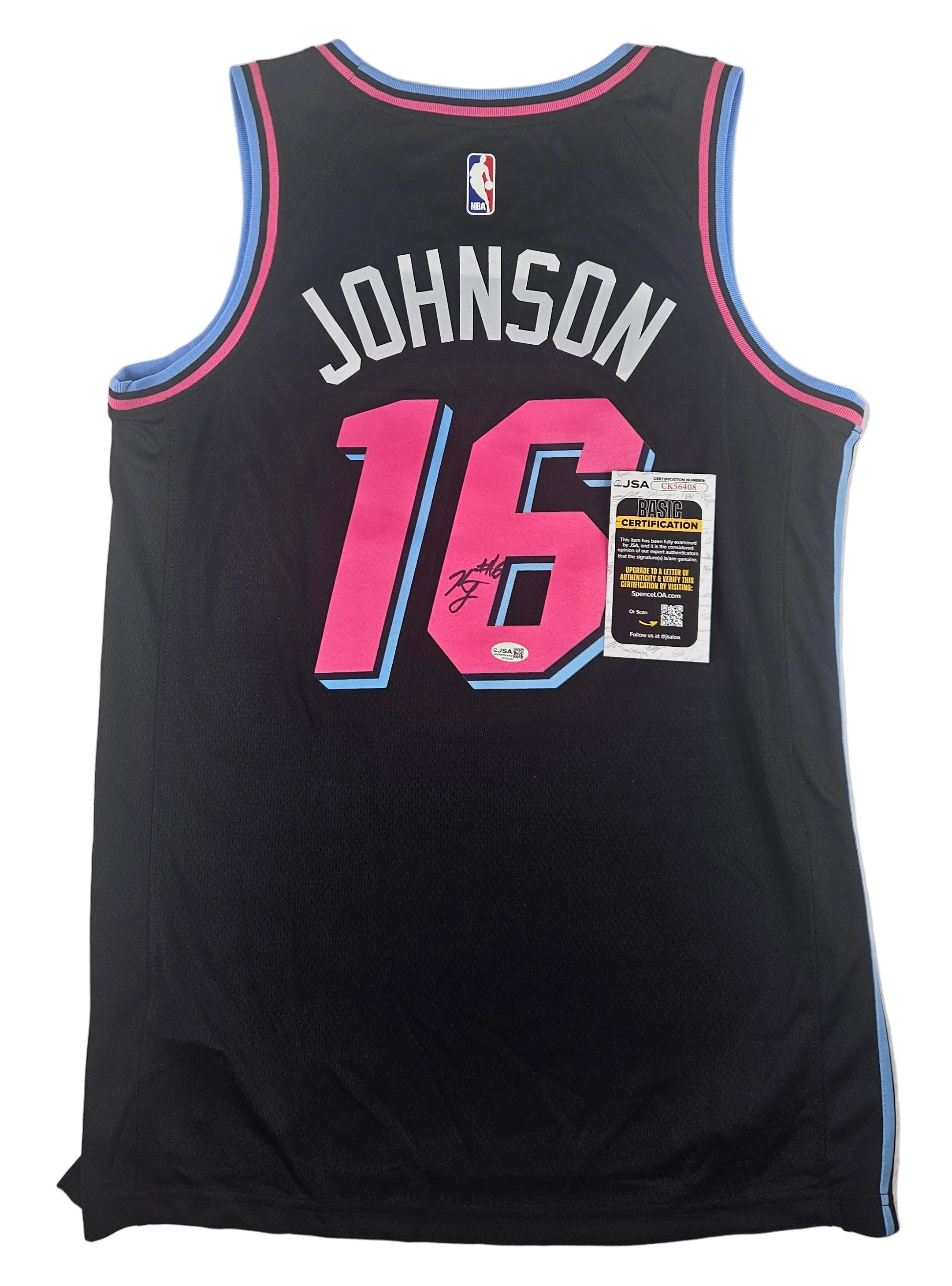 Keshad Johnson Signed Autographed Miami Heat Jersey JSA COA
