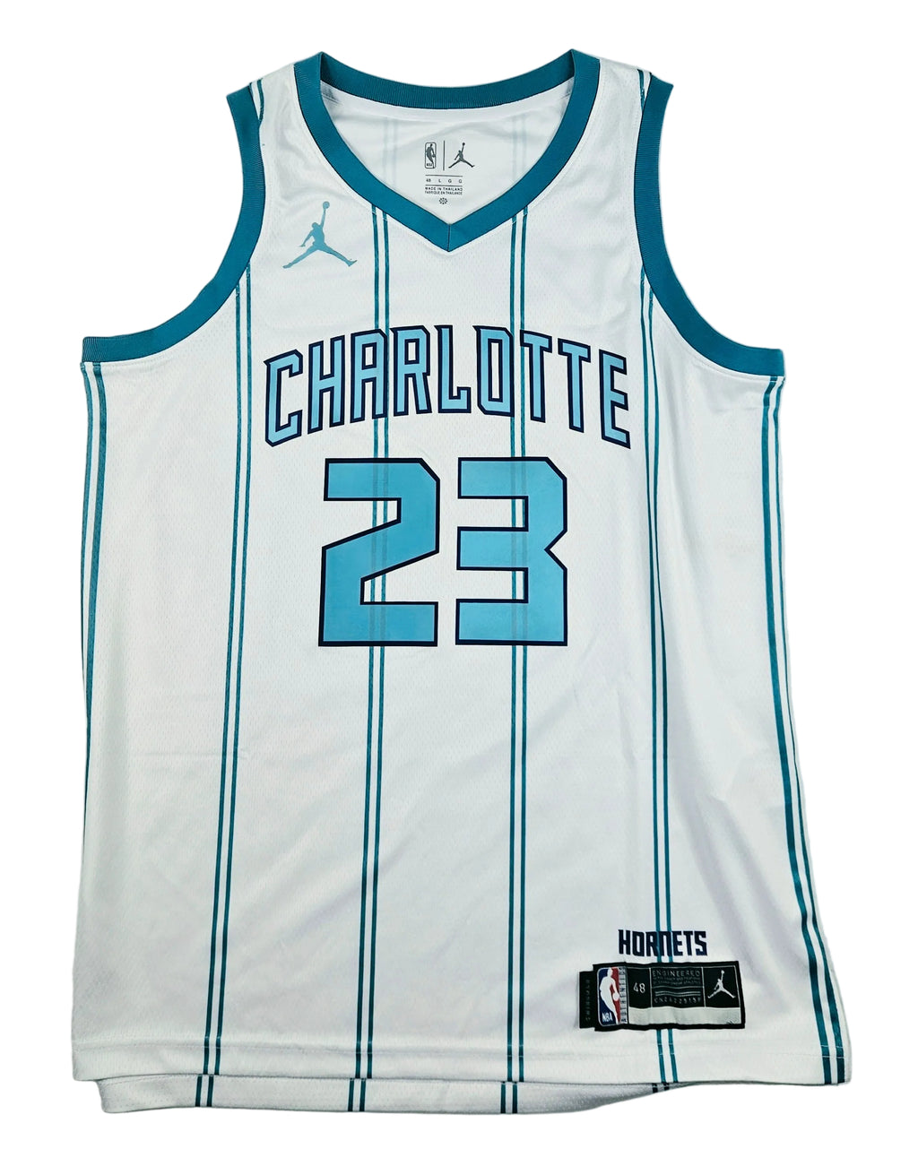 Tre Mann Signed Autographed Charlotte Hornets White Jersey JSA COA