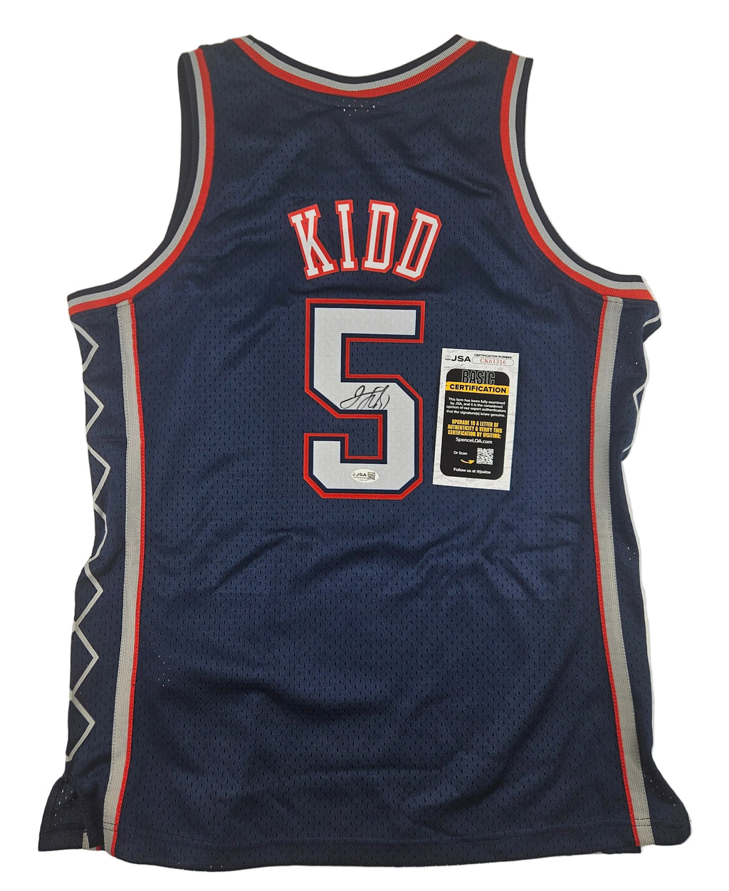 Jason Kidd Signed Autographed New Jersey Nets Jersey JSA COA