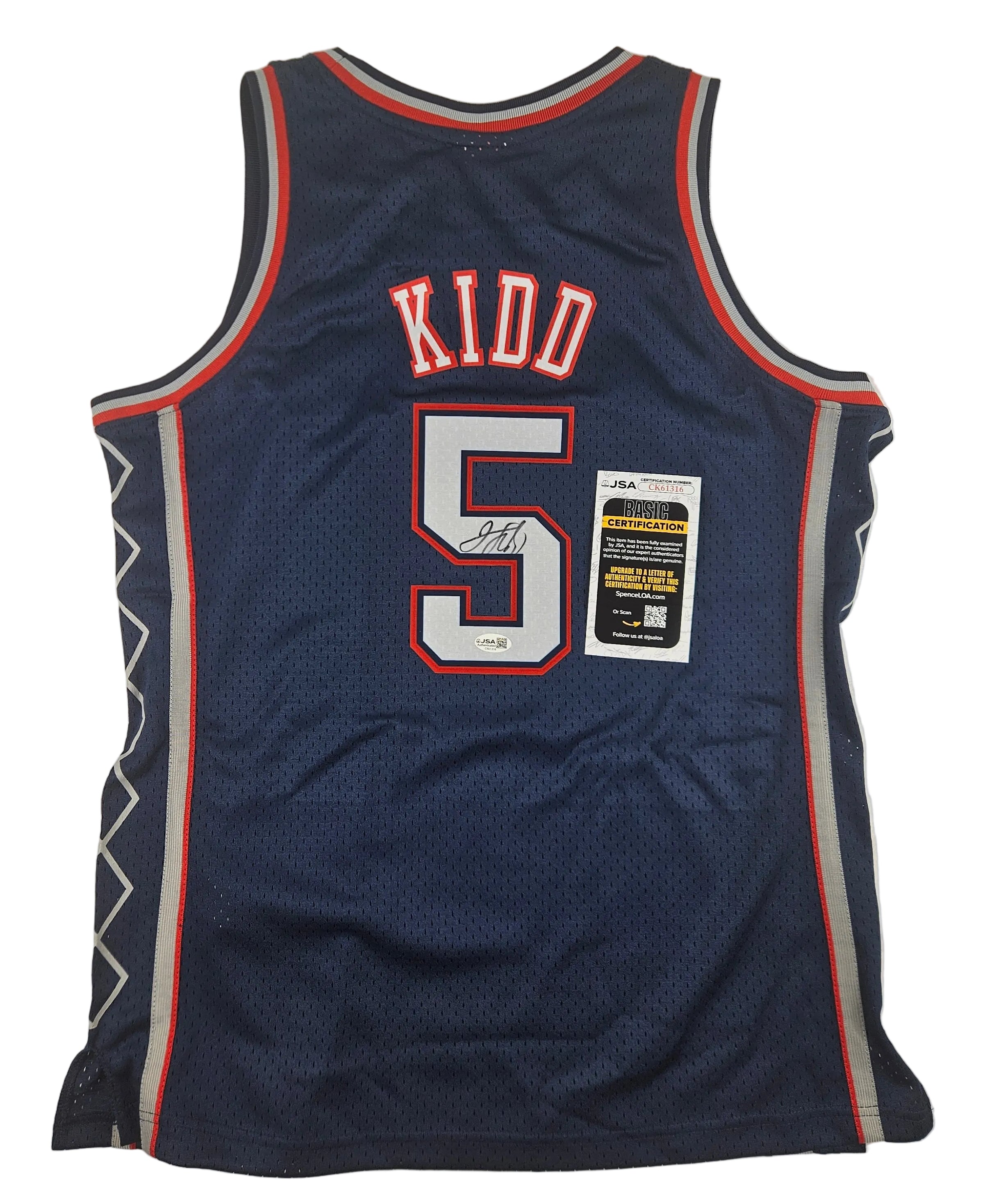 Jason Kidd Signed Autographed New Jersey Nets Jersey JSA COA
